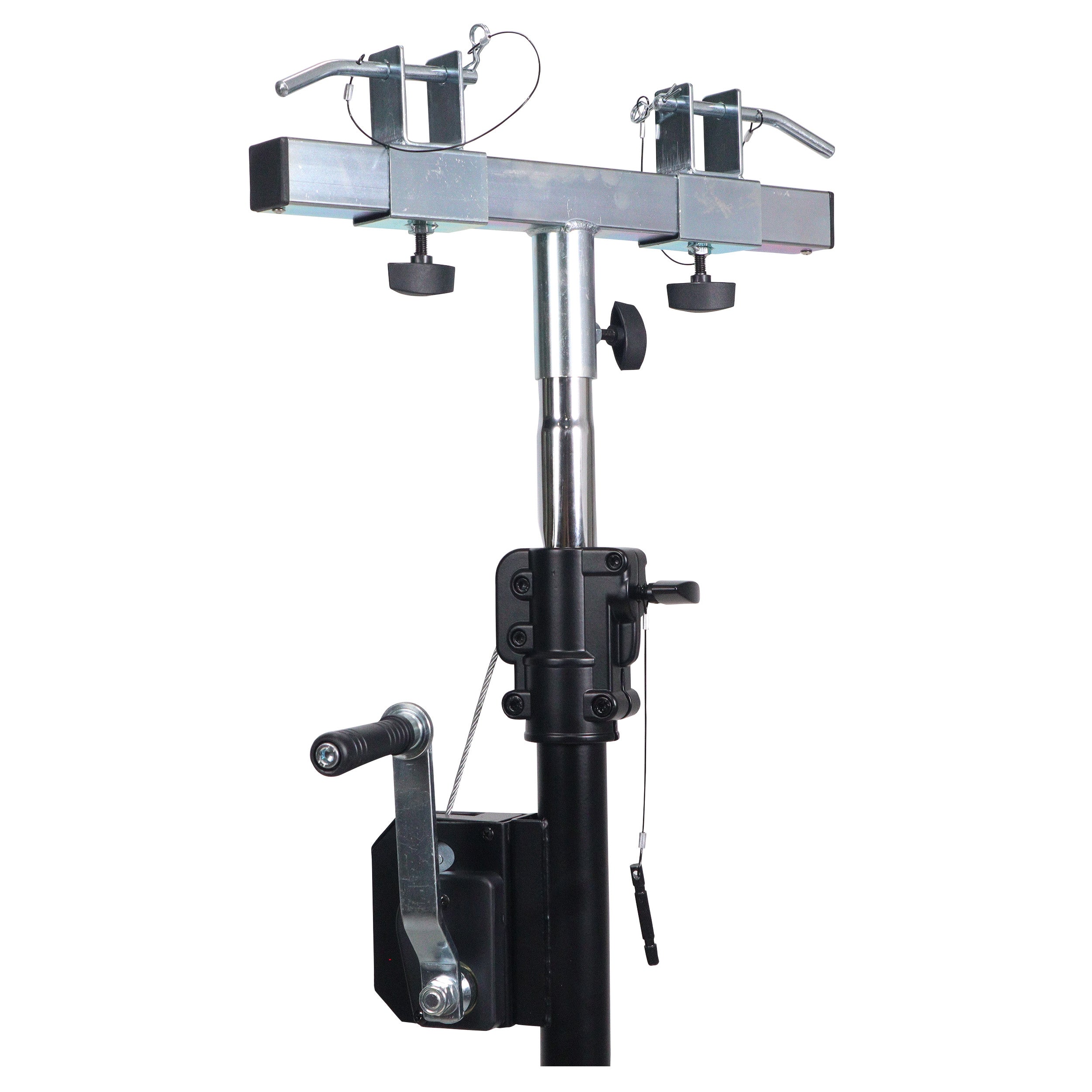ProX 10-Feet Height Adjustable Portable Crank Lighting Stand System with included 2x T-Bars Triangle Truss for 5ft 10ft 15ft Width