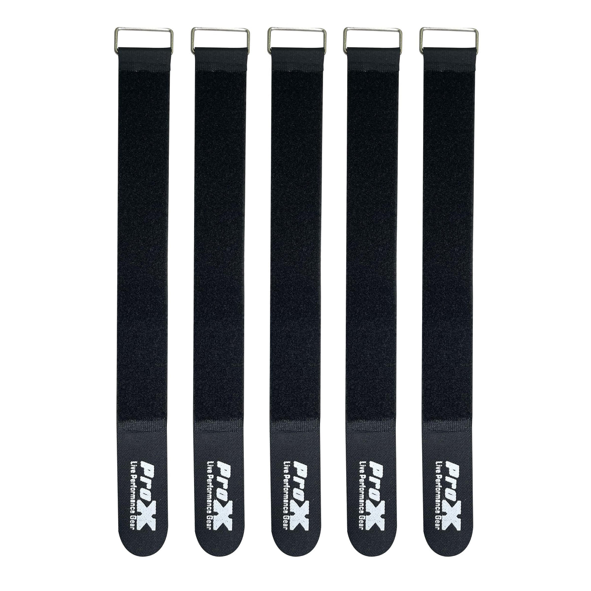 ProX Pack of 5 Reusable 20" x 2" Cable Tie Strap with Velcro Hook and Adjustable Loop Fastener Cable Management.