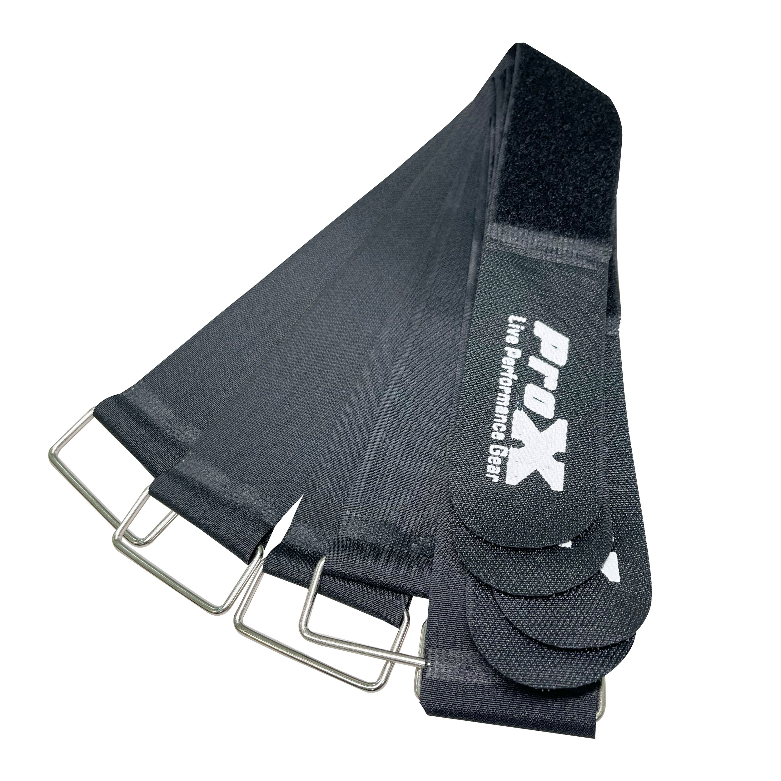 ProX Pack of 5 Reusable 20" x 2" Cable Tie Strap with Velcro Hook and Adjustable Loop Fastener Cable Management