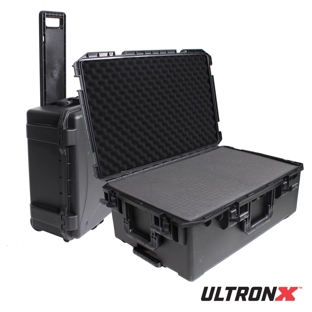 ProX UltronX LARGE Water Resistant ABS Molded Portable Storage Case for Audio Camera Tactical includes cut pluck foam - 29x19x9 in..