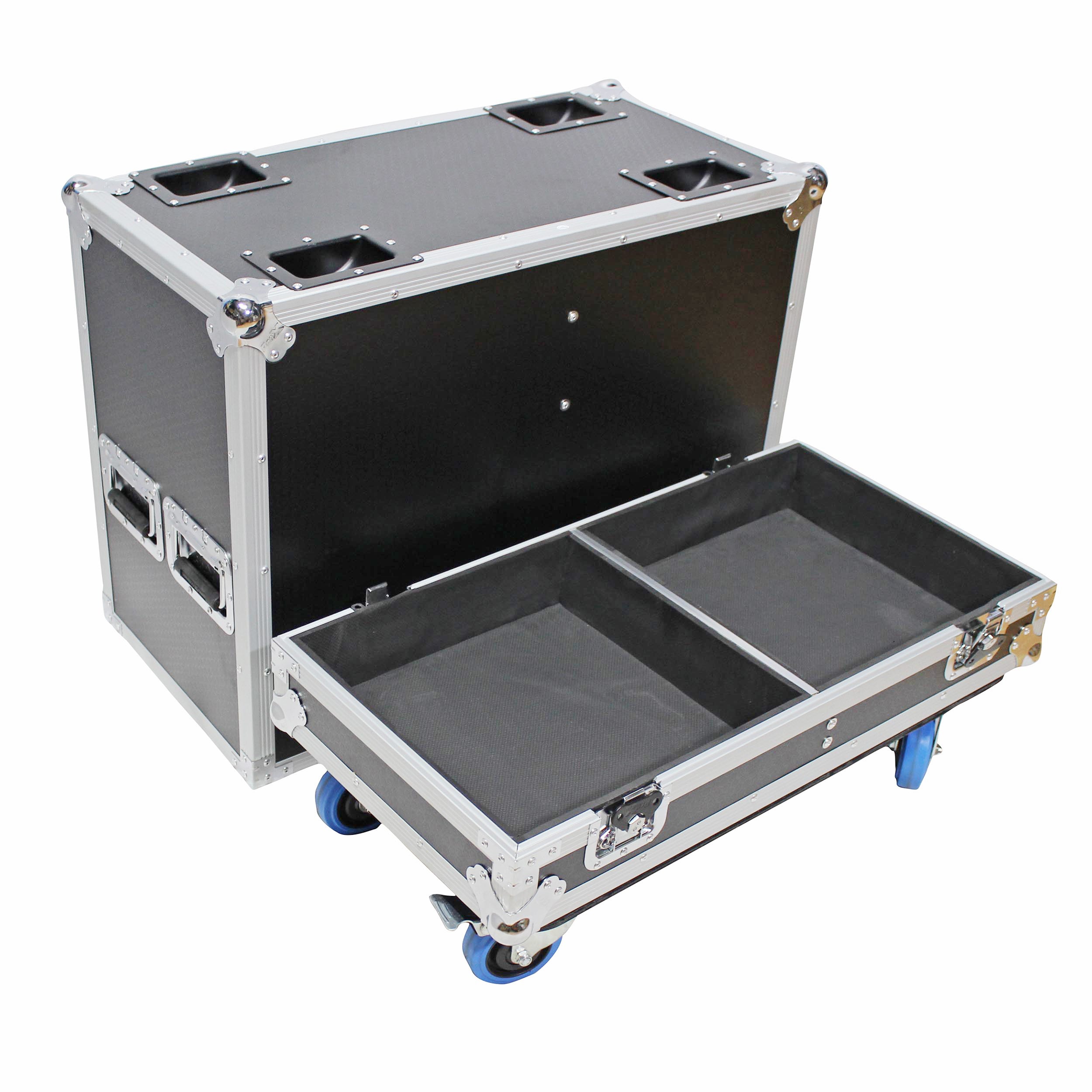 ProX Dual ATA Style Speaker Flight Case for QSC KW122 Speakers Holds 2