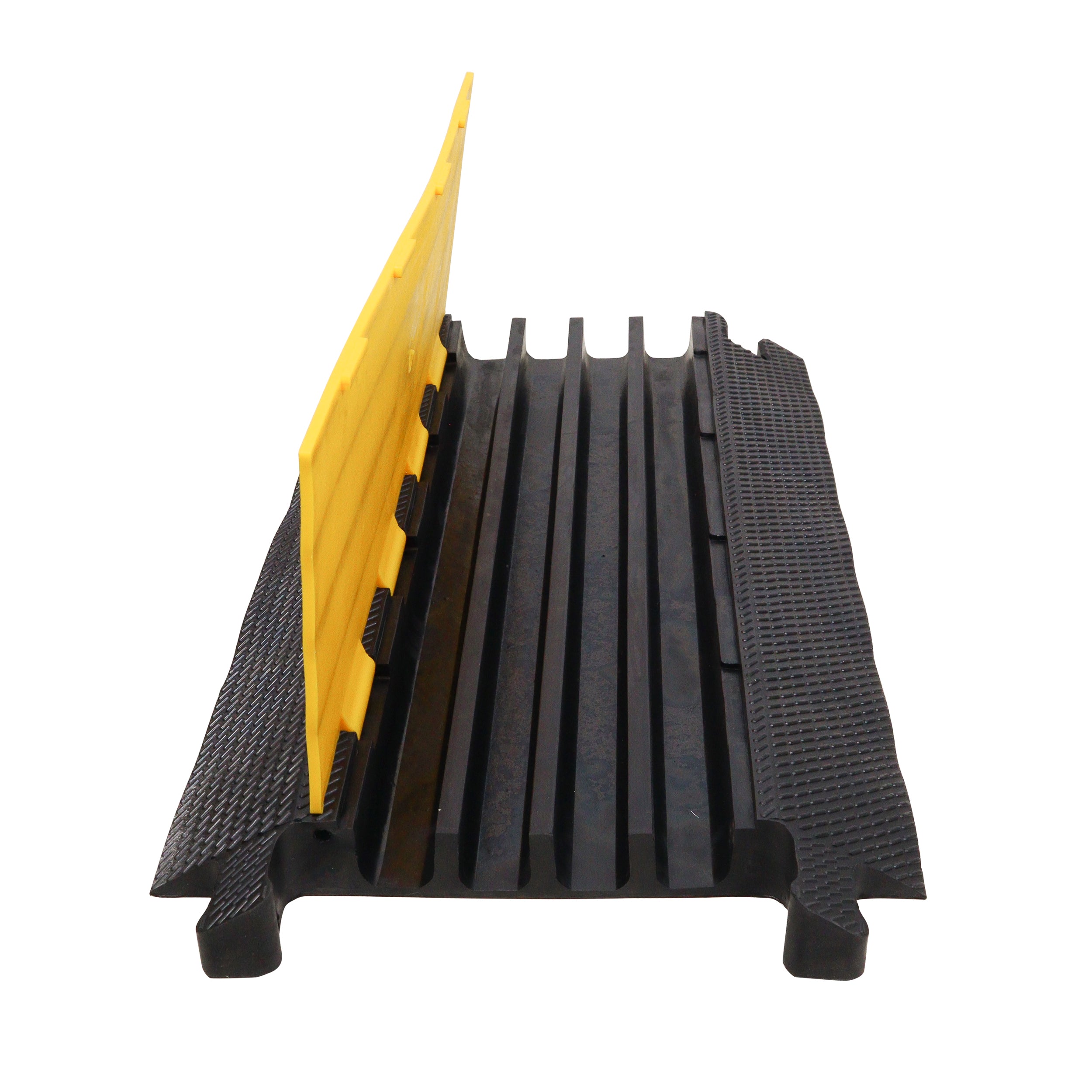 ProX 4-Channel Rubber Cable Protector Ramp Speed Bump Cover Indoor Outdoor – Supports up to 60 Tons