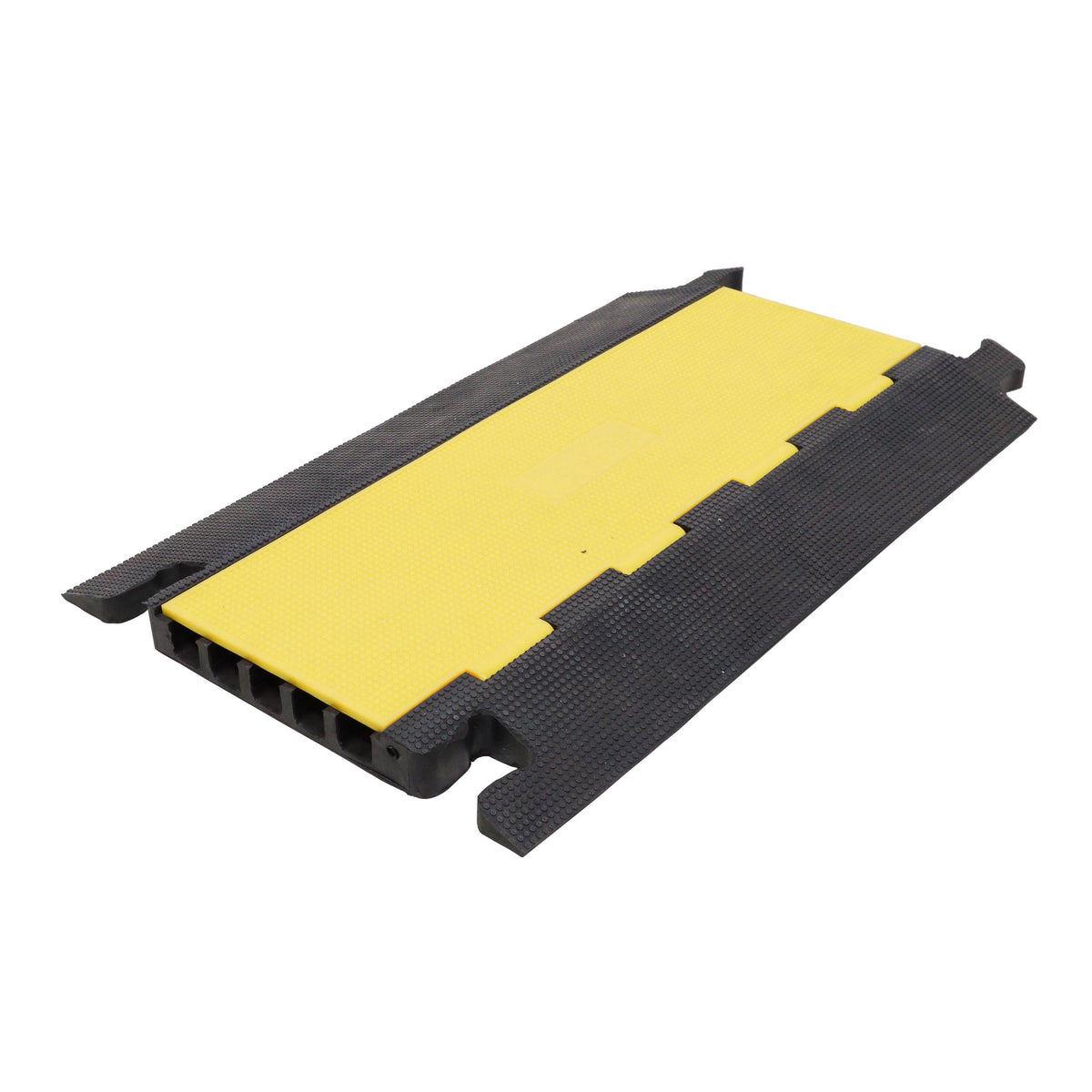ProX 5-Channel Rubber Cable Protector Ramp Speed Bump Cover Indoor Outdoor – Supports up to 60 Tons.