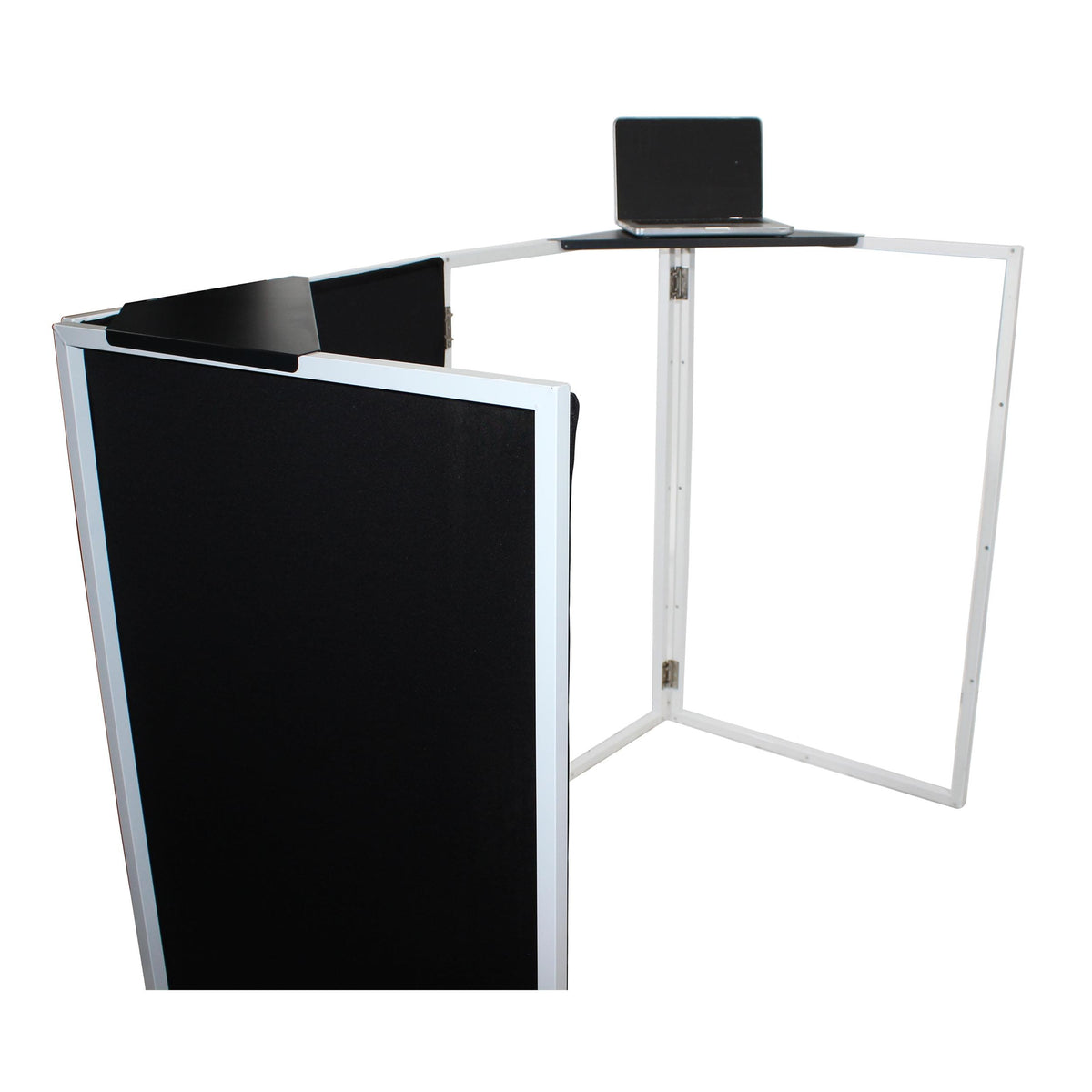 ProX Universal Set of Corner Shelves for DJ Facades Black Finish.