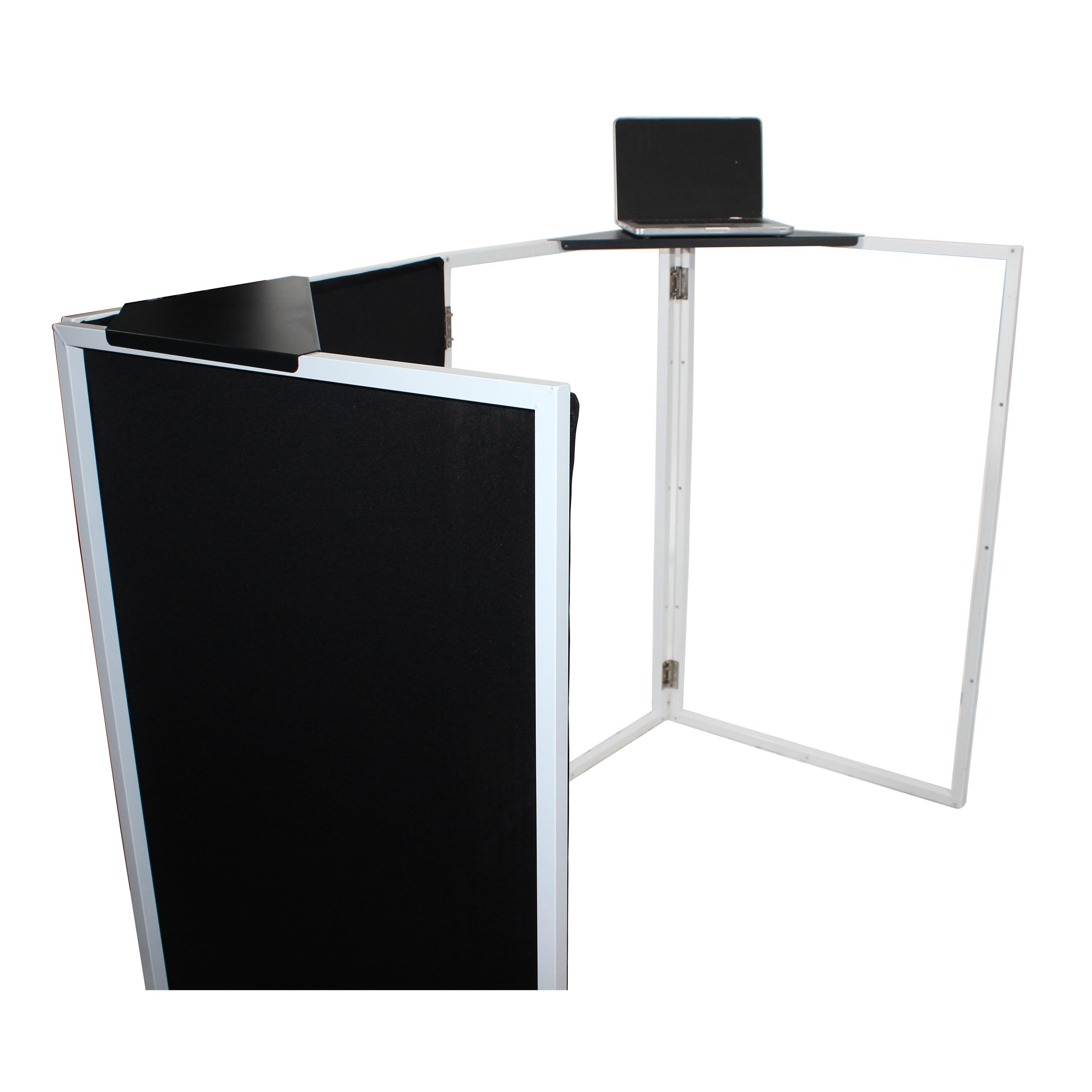 ProX Universal Set of Corner Shelves for DJ Facades Black Finish