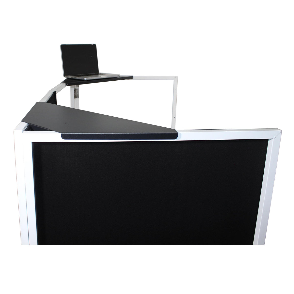 ProX Universal Set of Corner Shelves for DJ Facades Black Finish.