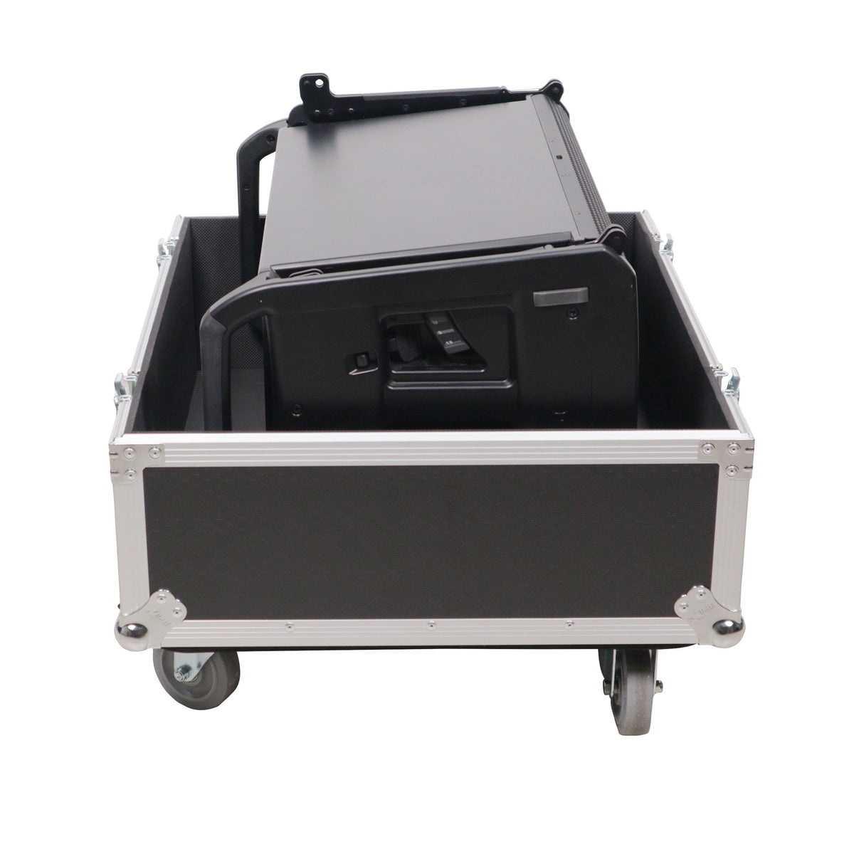 ProX Universal ATA Speaker Flight Case for 2xQSC KLA12 LA112 FBT HORIZON VHA 112SA, Mackie DRM12A and similar sizes 30x26x22 in.