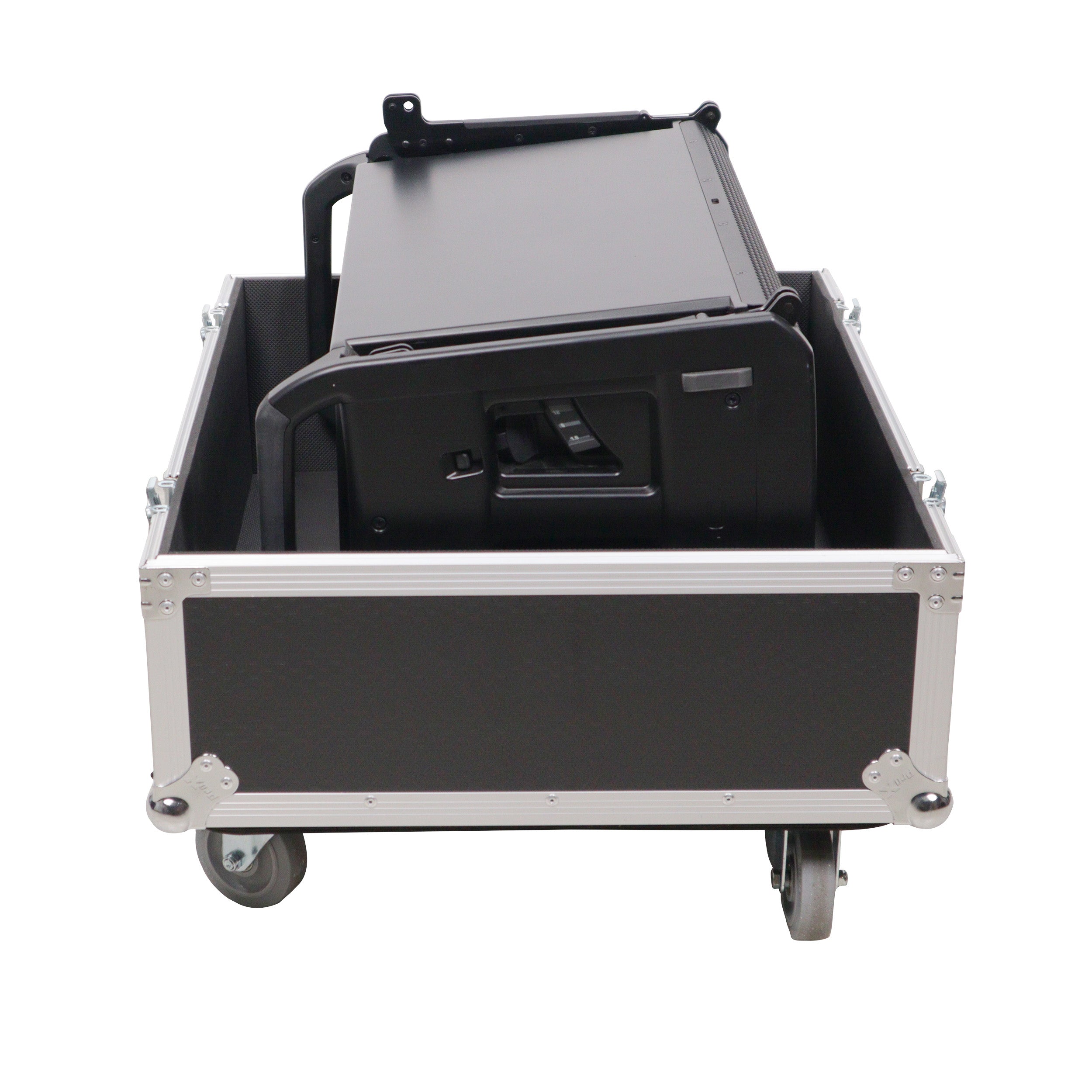 ProX Universal ATA Speaker Flight Case for 2xQSC KLA12 LA112 FBT HORIZON VHA 112SA, Mackie DRM12A and similar sizes 30x26x22 in