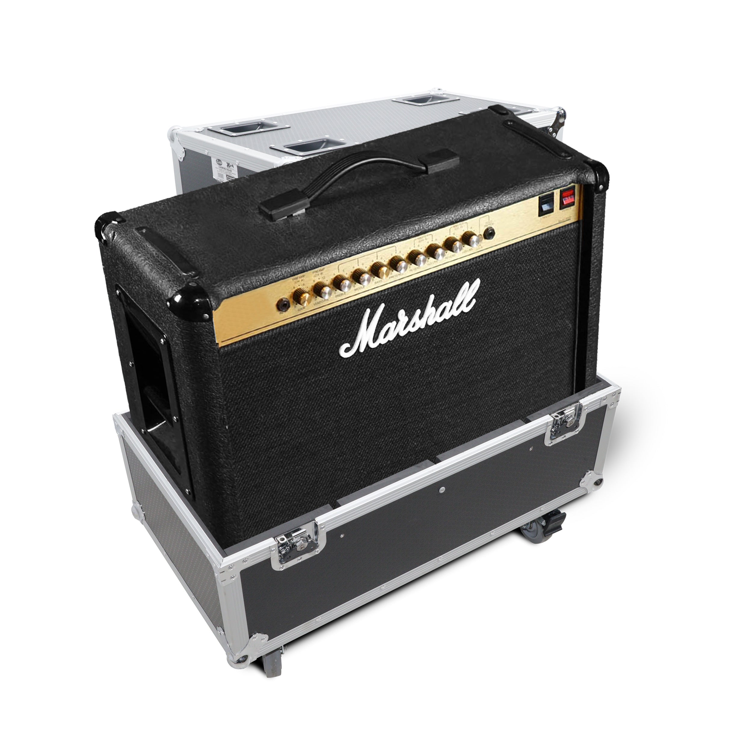 ProX Universal ATA Dual Speaker Flight Case for 2x QSC K12 JBL PRX812 2x Speakers and similar size speakers 25x15x15 in.
