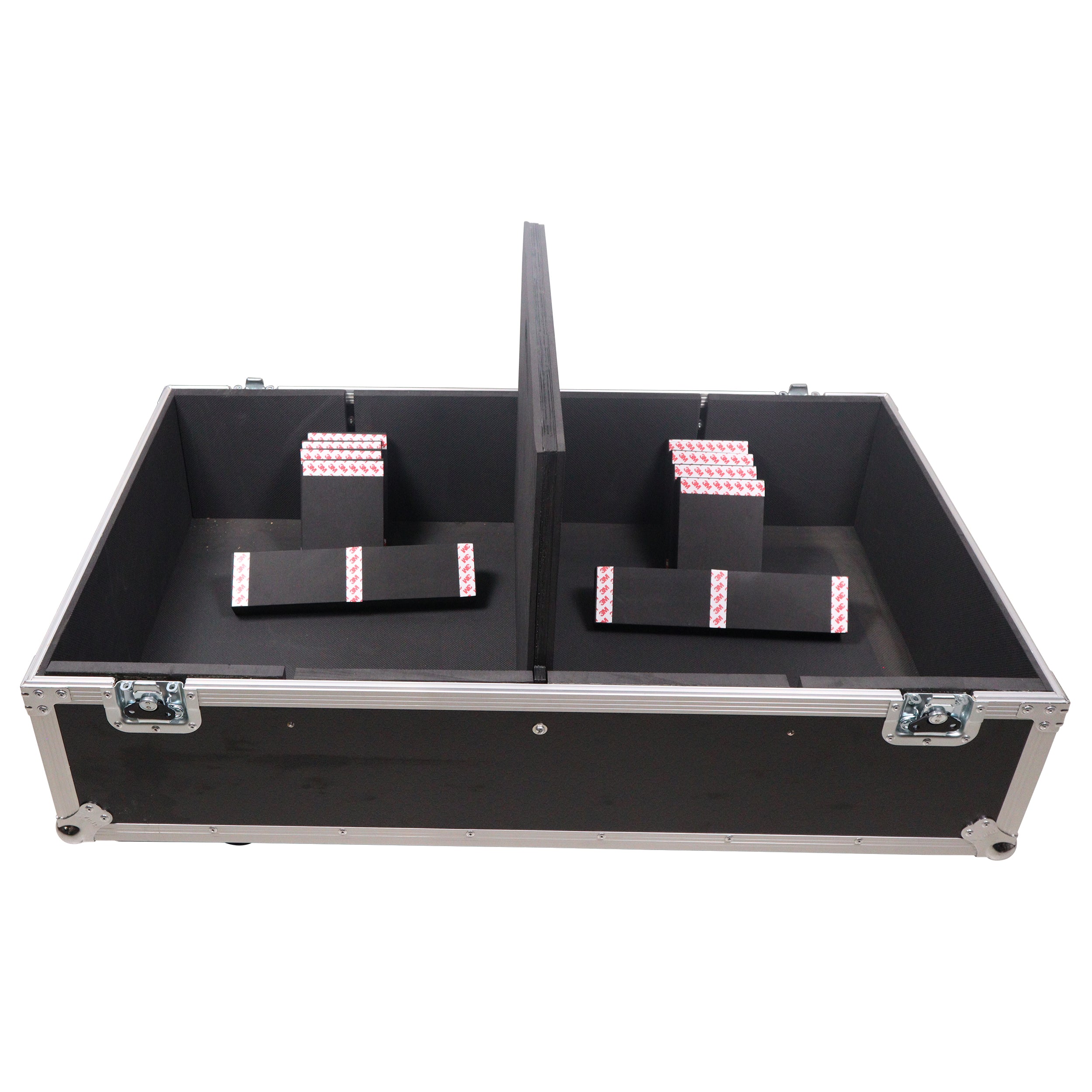 ProX Universal Dual Speaker Flight Case Fits (2) QSC KLA12 LA112 EV ETX12P - 25x17x15 in.