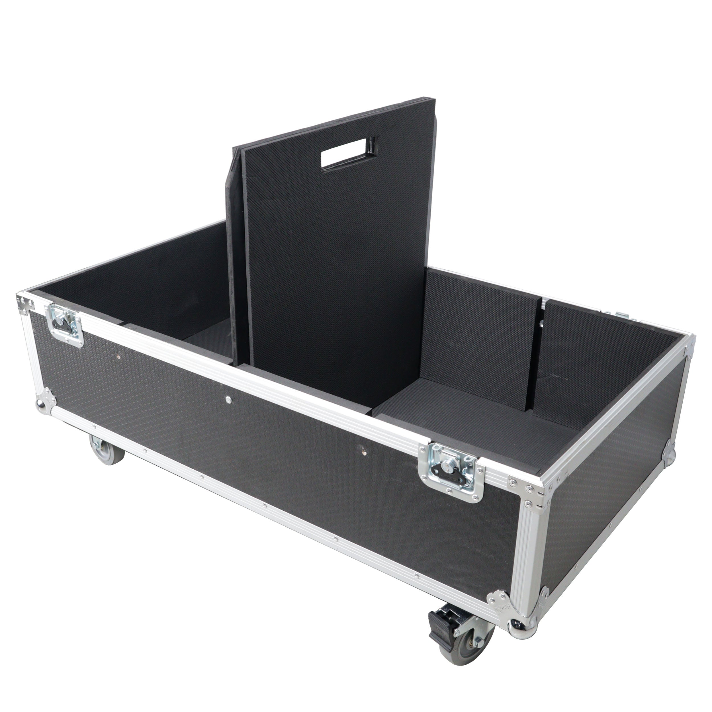 ProX Universal Dual Speaker Flight Case Fits (2) QSC KLA12 LA112 EV ETX12P - 25x17x15 in.