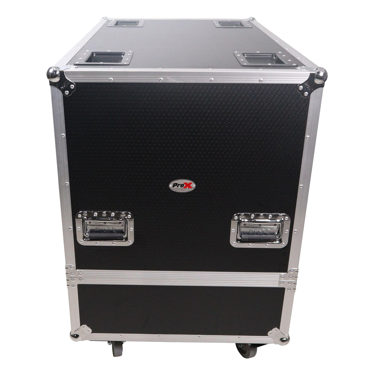 ProX Universal Dual Speaker Flight Case Fits (2) QSC KLA12 LA112 EV ETX12P - 25x17x15 in..