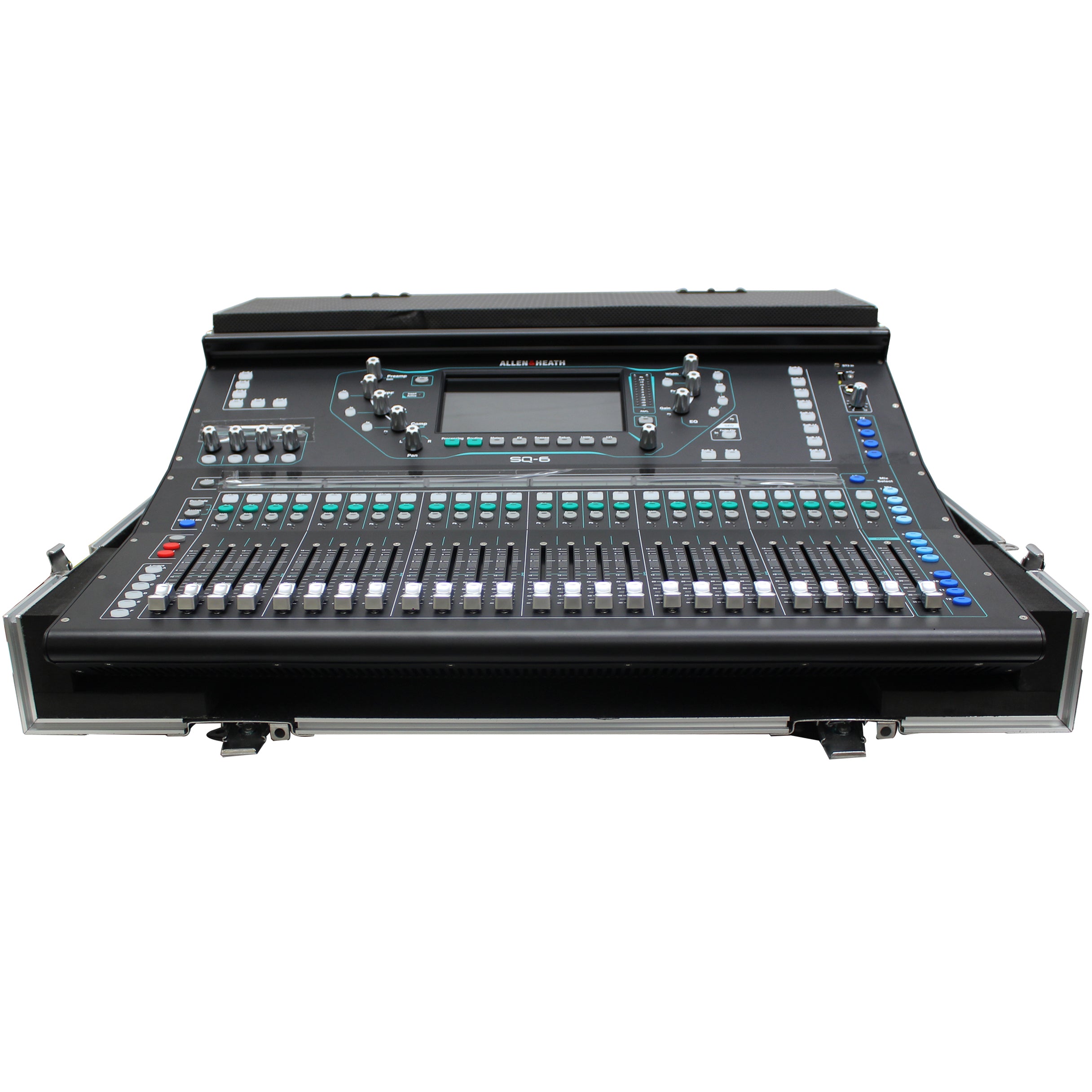 ProX ATA Digital Audio Mixer Flight Case for Allen & Heath SQ5&SQ5;+ Console with Doghouse compartment and Caster wheels