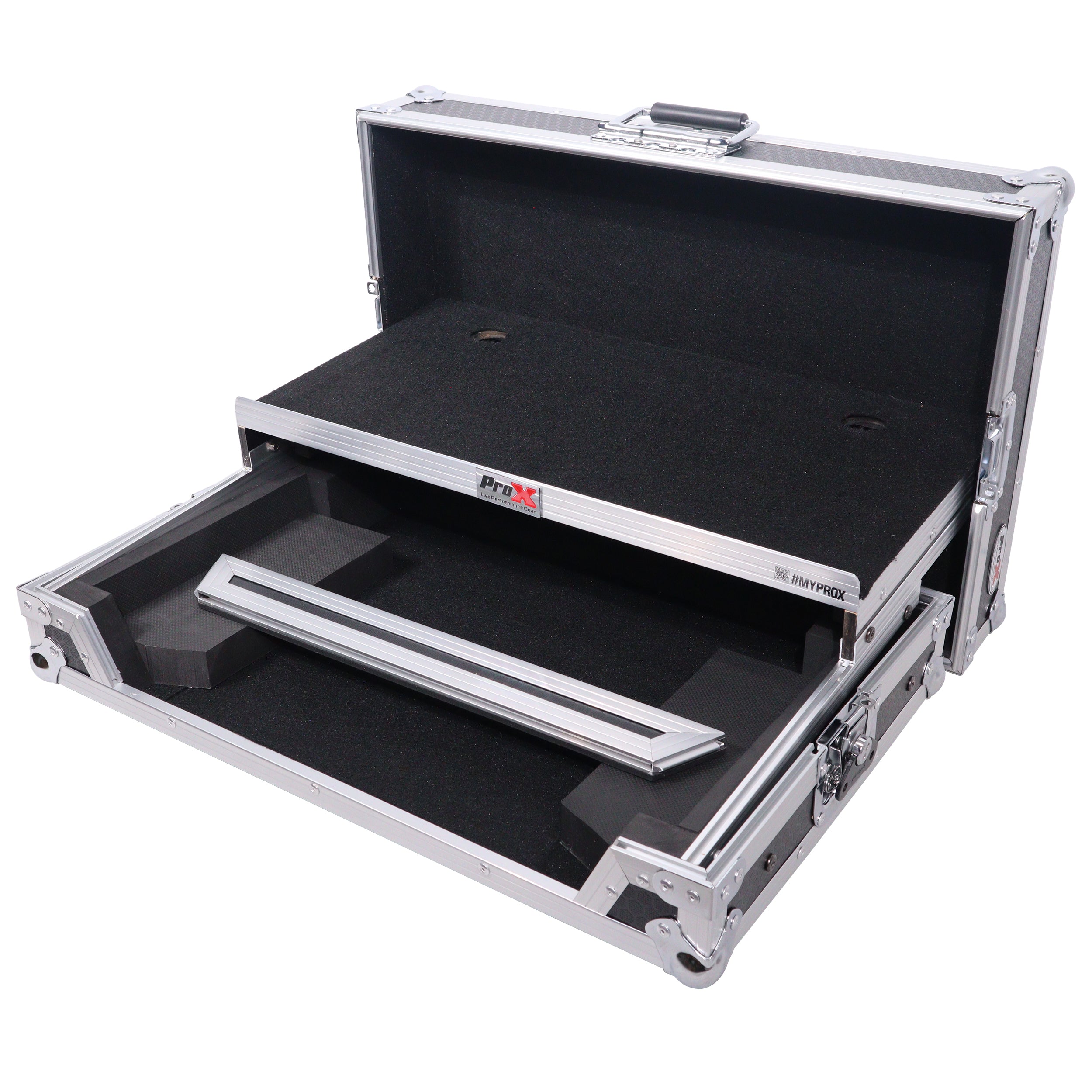 ProX ATA Flight Road Case For Pioneer DDJ-FLX4 DDJ-400 DDJ-SB3 DJ Controller with Laptop Shelf