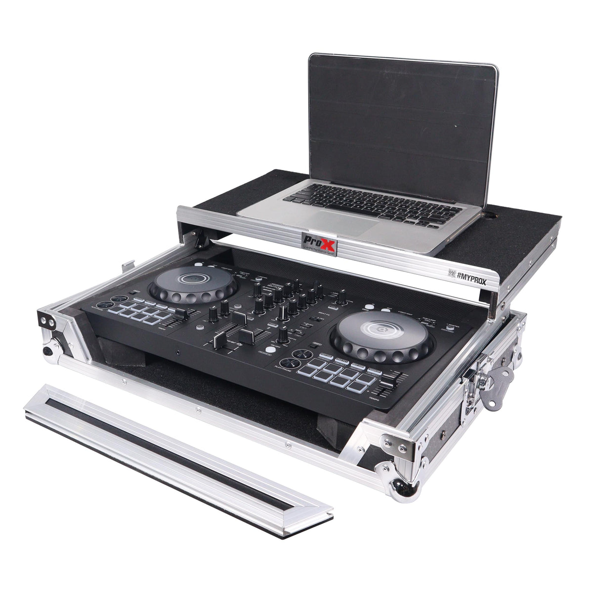 ProX ATA Flight Road Case For Pioneer DDJ-FLX4 DDJ-400 DDJ-SB3 DJ Controller with Laptop Shelf.