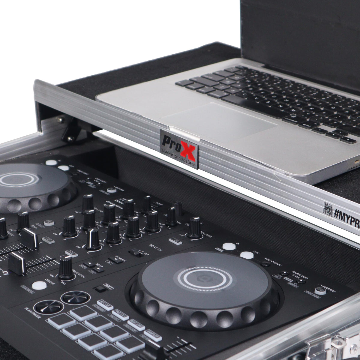 ProX ATA Flight Road Case For Pioneer DDJ-FLX4 DDJ-400 DDJ-SB3 DJ Controller with Laptop Shelf