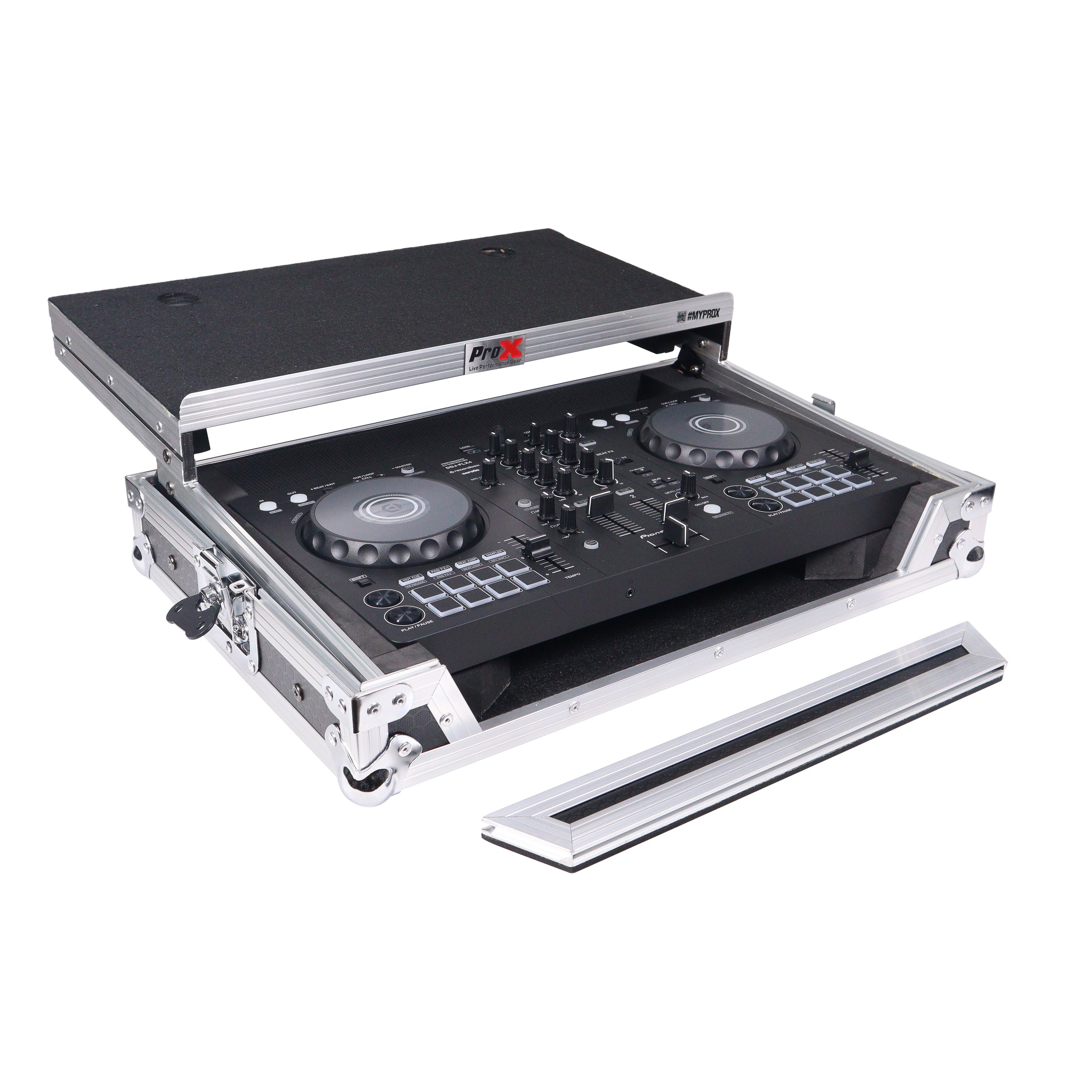 ProX ATA Flight Road Case For Pioneer DDJ-FLX4 DDJ-400 DDJ-SB3 DJ Controller with Laptop Shelf
