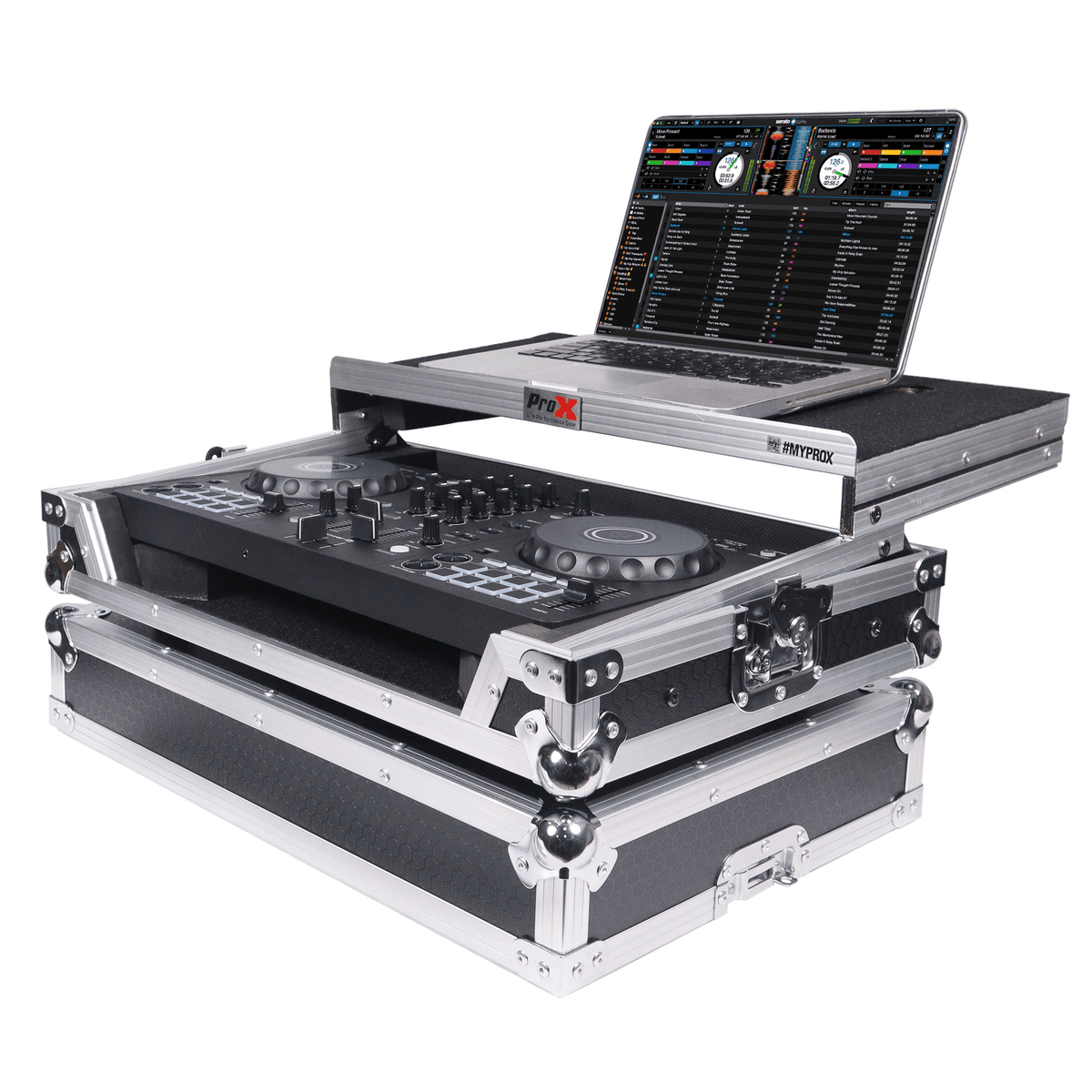 ProX ATA Flight Road Case For Pioneer DDJ-FLX4 DDJ-400 DDJ-SB3 DJ Controller with Laptop Shelf.