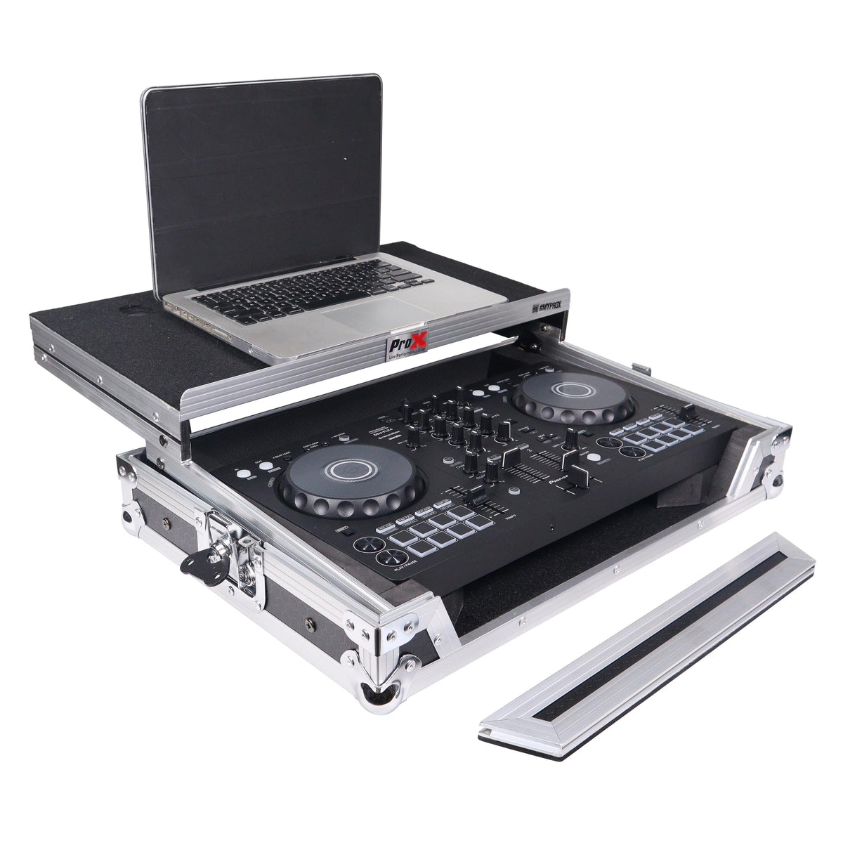 ProX ATA Flight Road Case For Pioneer DDJ-FLX4 DDJ-400 DDJ-SB3 DJ Controller with Laptop Shelf.