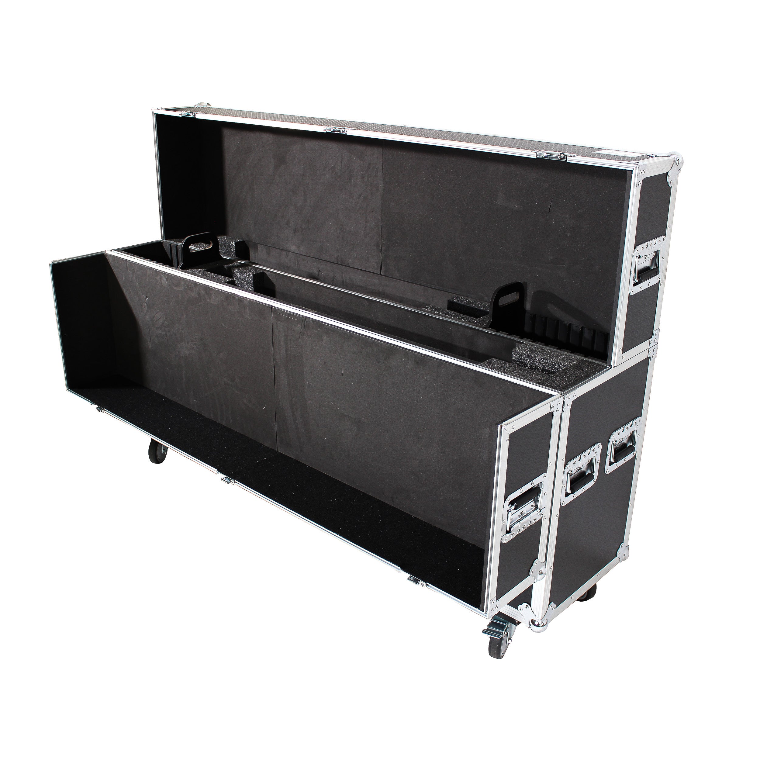 ProX Universal Case For Flat Panel Monitor LED-LCD-Plasma TV Dual 70" to 85" Adjustable Flight Case W-4" Casters