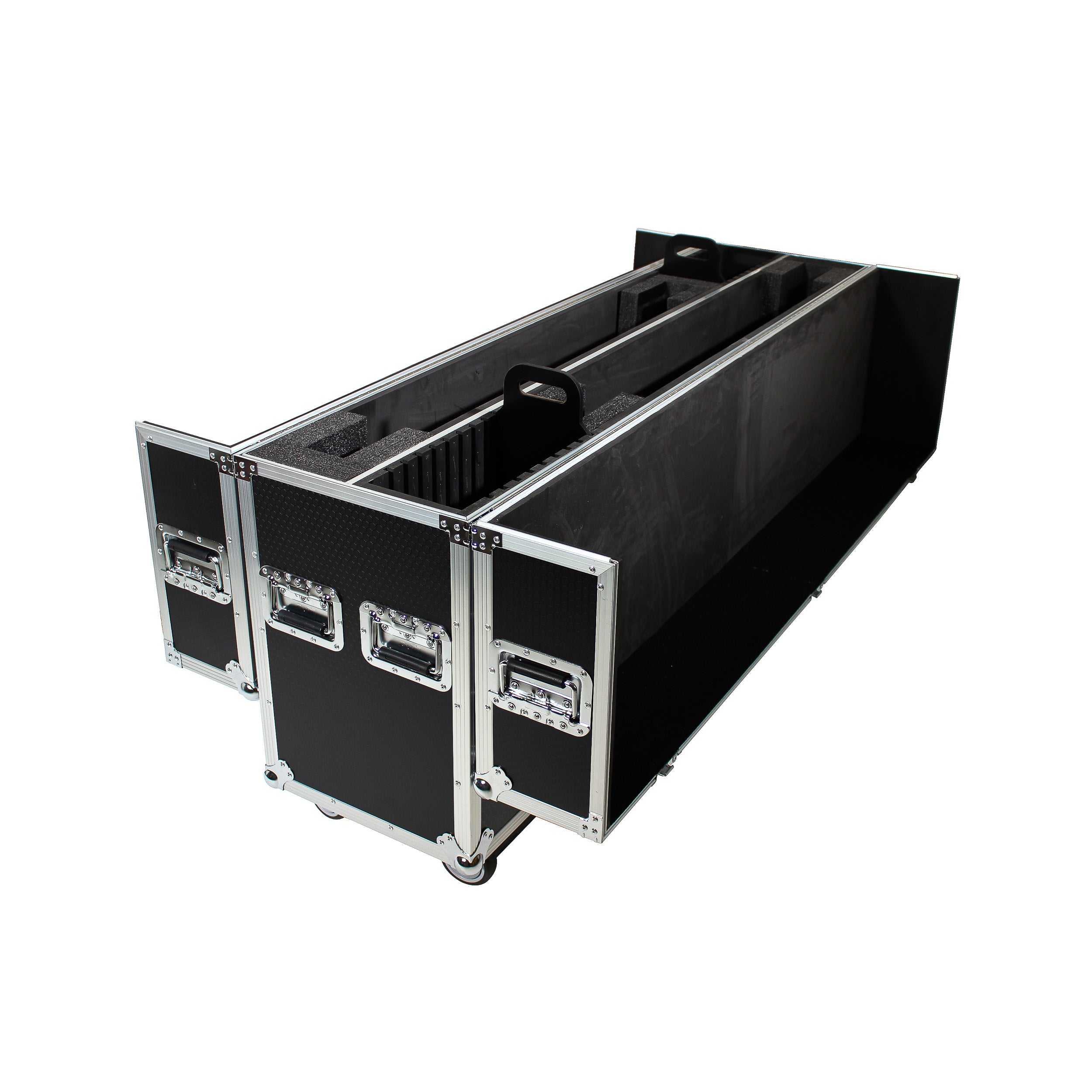 ProX Universal Case For Flat Panel Monitor LED-LCD-Plasma TV Dual 70" to 85" Adjustable Flight Case W-4" Casters