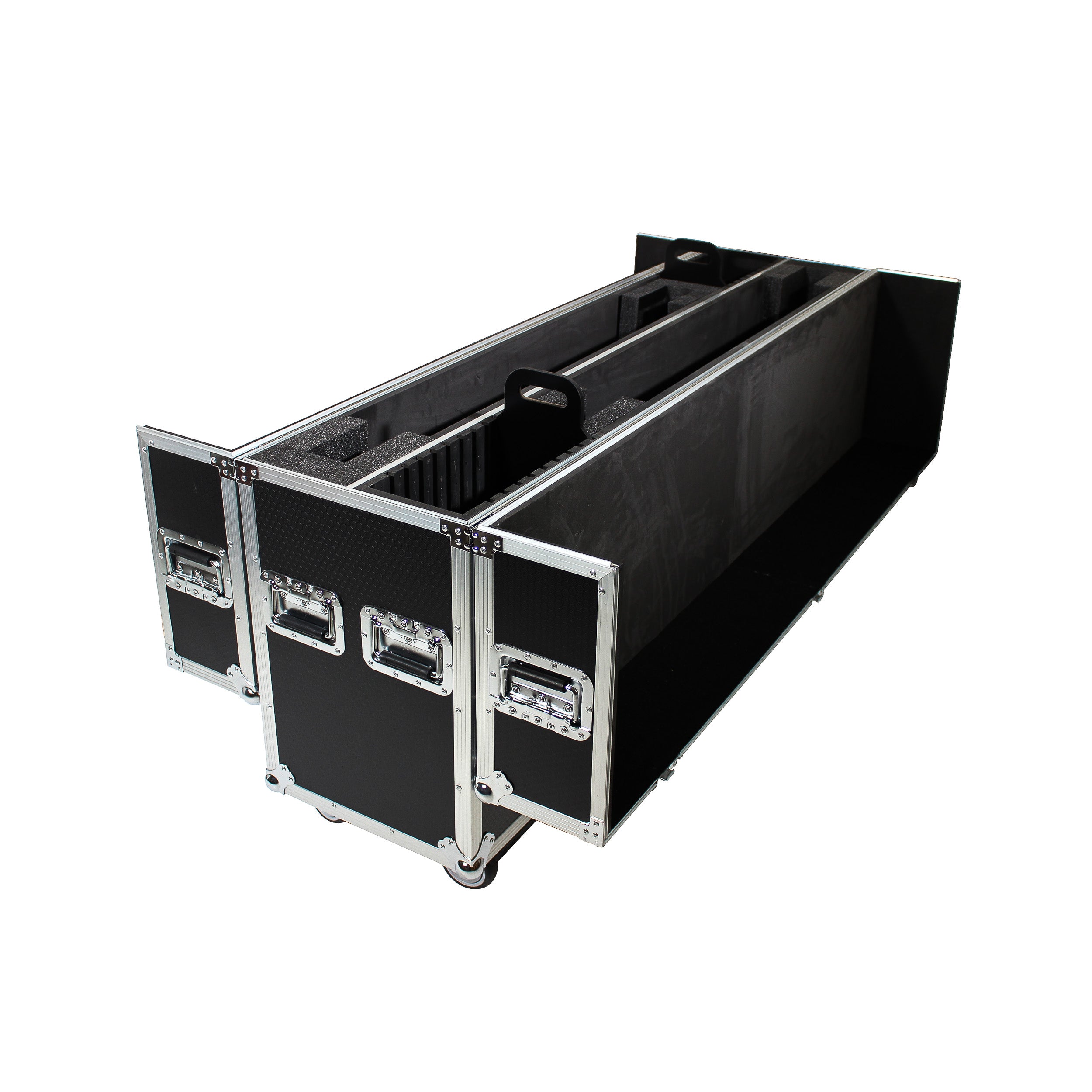 ProX Universal Case For Flat Panel Monitor LED-LCD-Plasma TV Dual 70" to 85" Adjustable Flight Case W-4" Casters