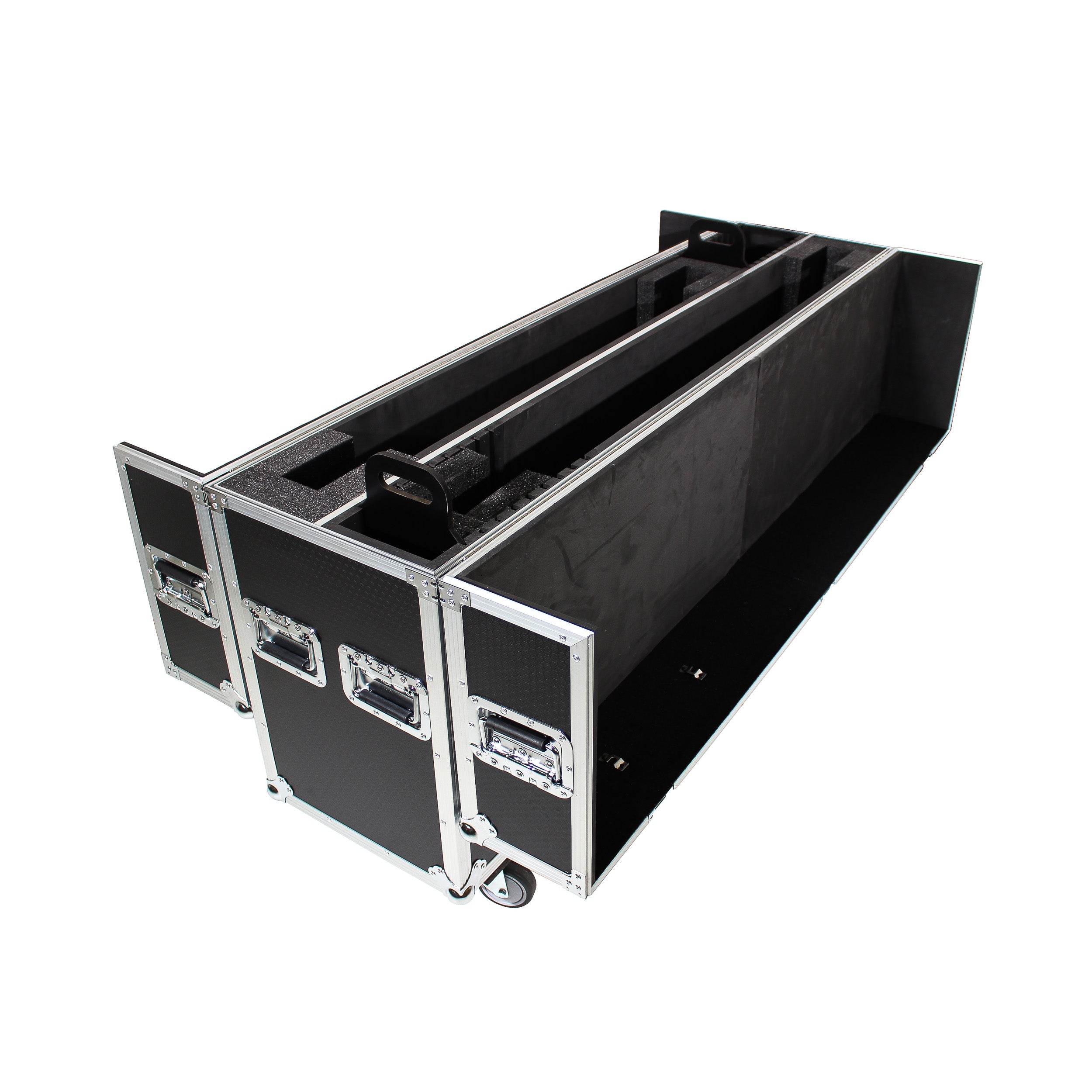ProX Universal Case For Flat Panel Monitor LED LCD TV Dual 70" to 90" Adjustable Flight Case W-4" Casters
