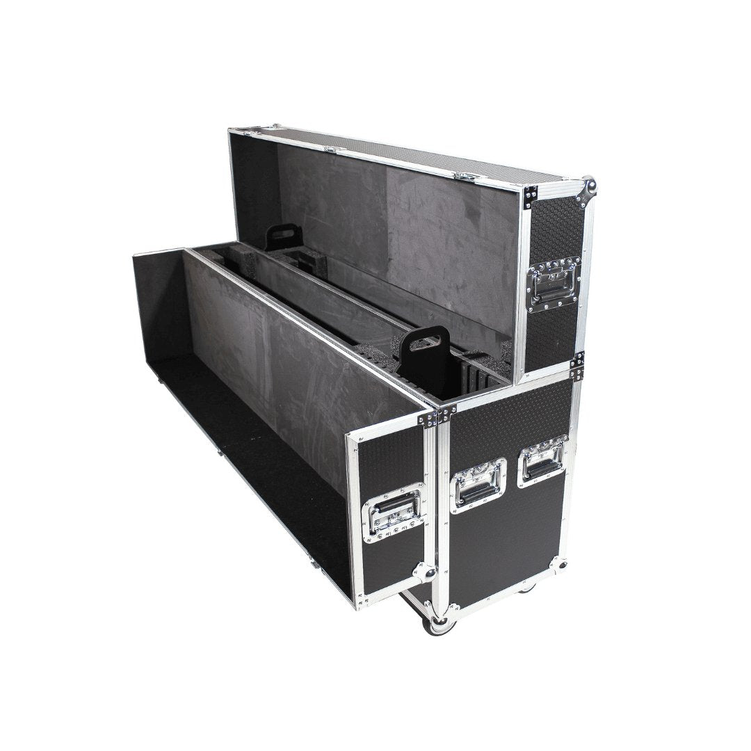 ProX Universal Case For Flat Panel Monitor LED LCD TV Dual 70" to 90" Adjustable Flight Case W-4" Casters.