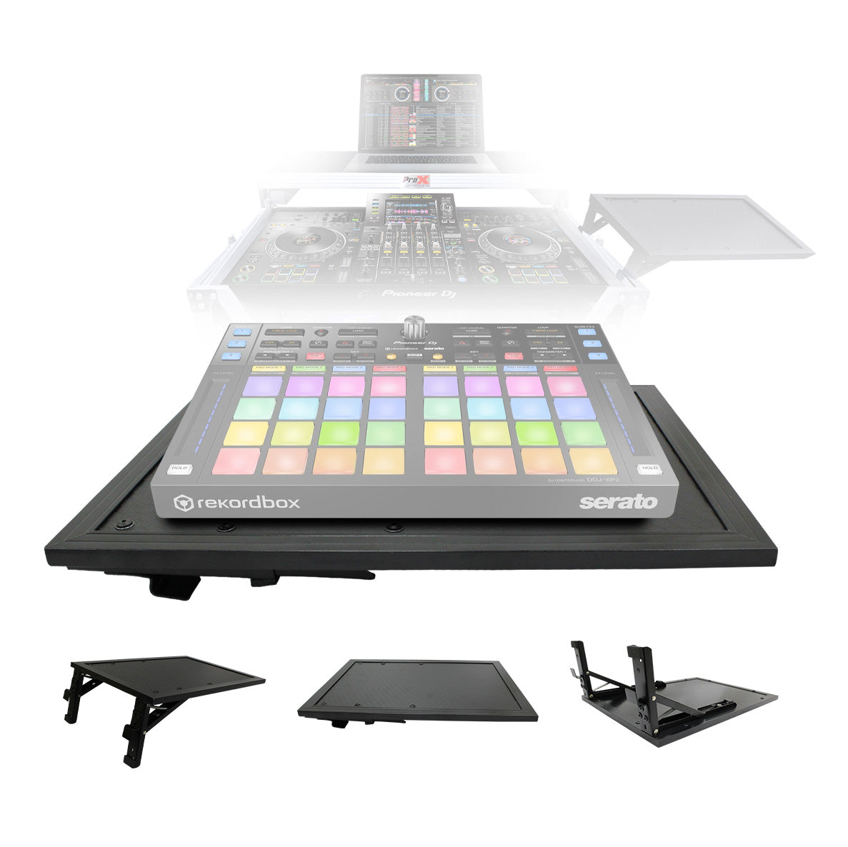 ProX Universal Side Shelf for Laptops Midi Controllers and Modular Devices