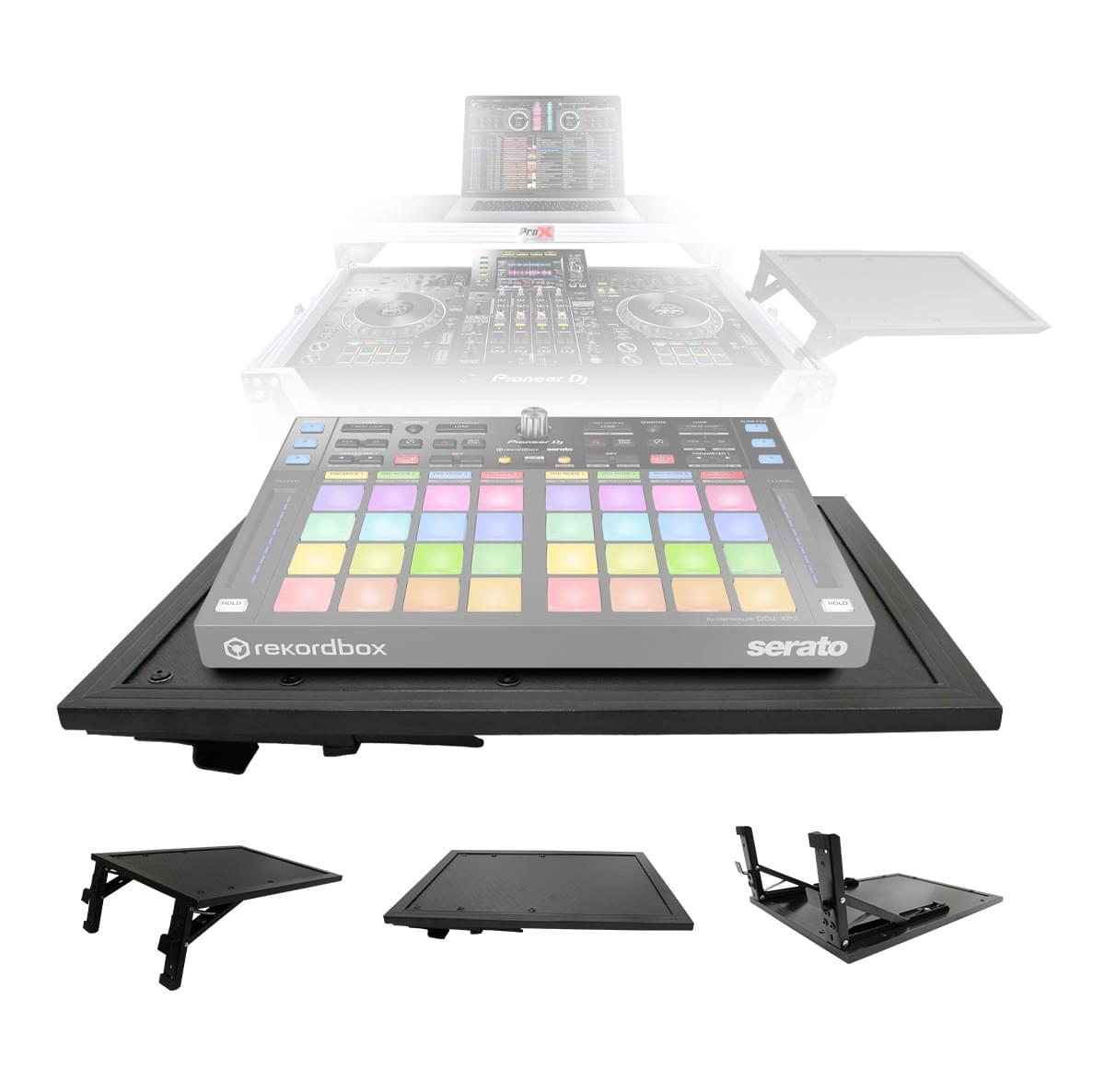 ProX Universal Side Shelf for Laptops Midi Controllers and Modular Devices.