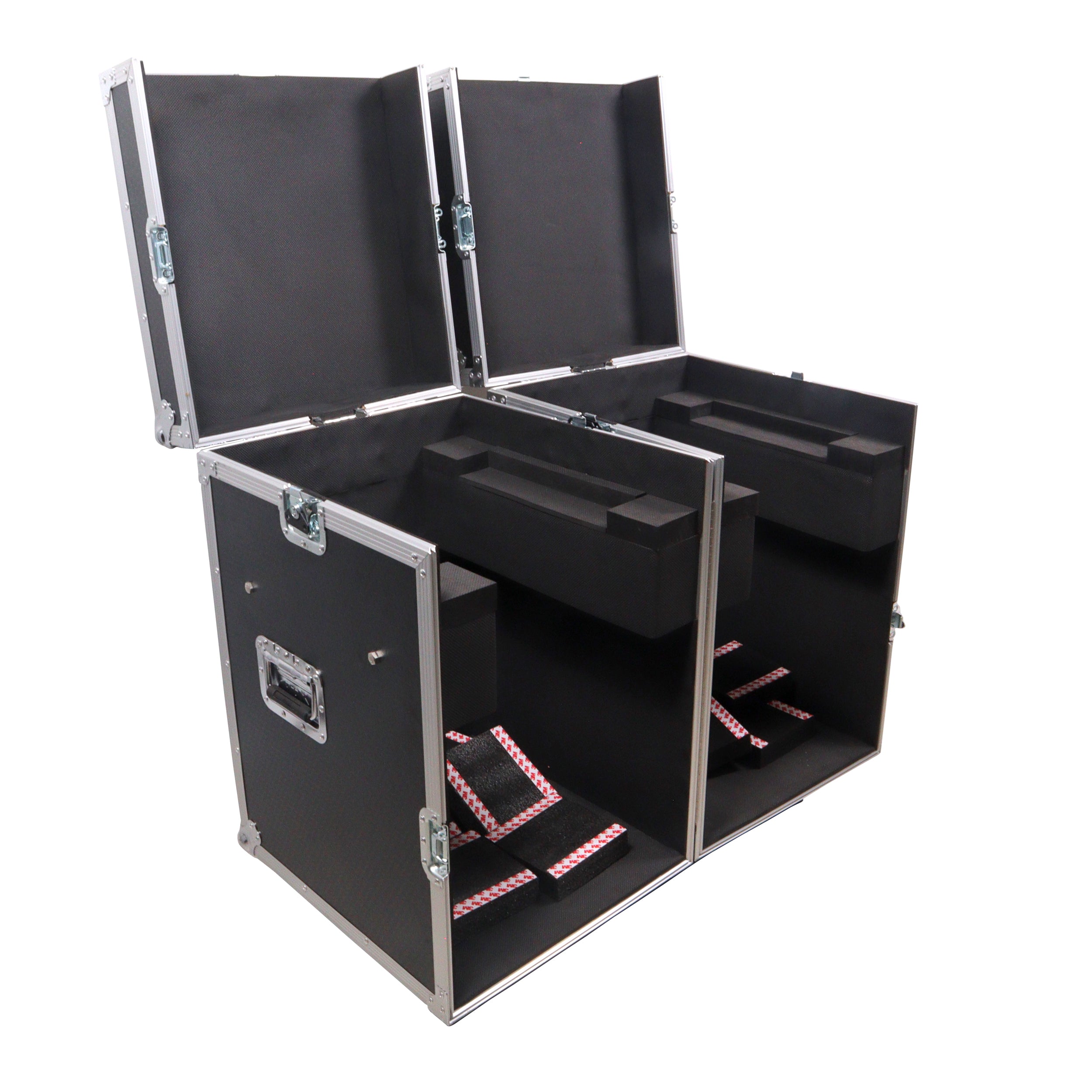 ProX ATA Flight Style Road Case for (2) Moving Head Lighting Fixtures with (6) 4 inch Casters