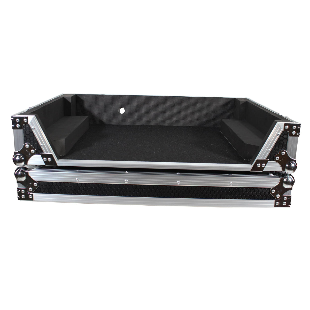 ProX ATA Flight Case For Denon PRIME 4 DJ Controller with 1U Rack Space and Wheels.