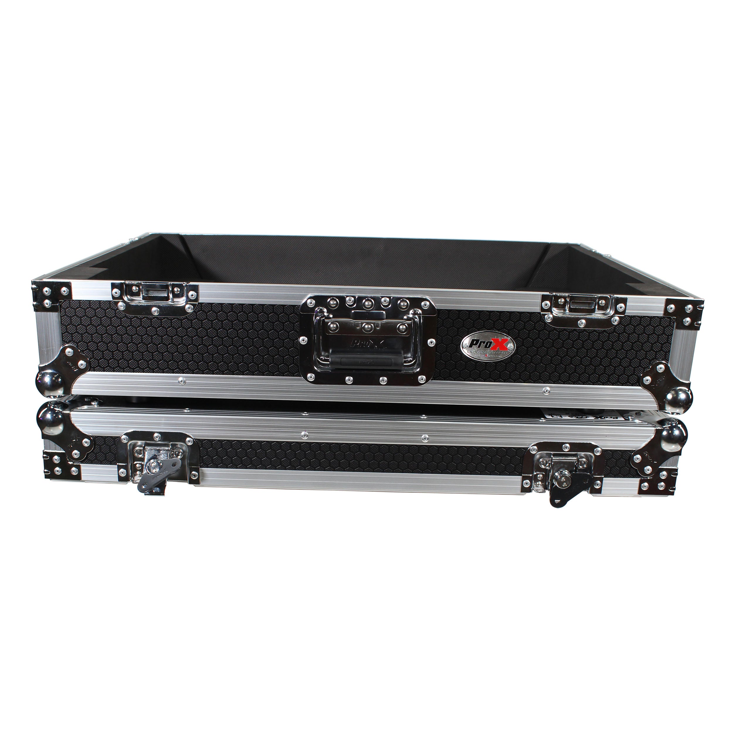 ProX ATA Flight Case For Denon PRIME 4 DJ Controller with 1U Rack Space and Wheels