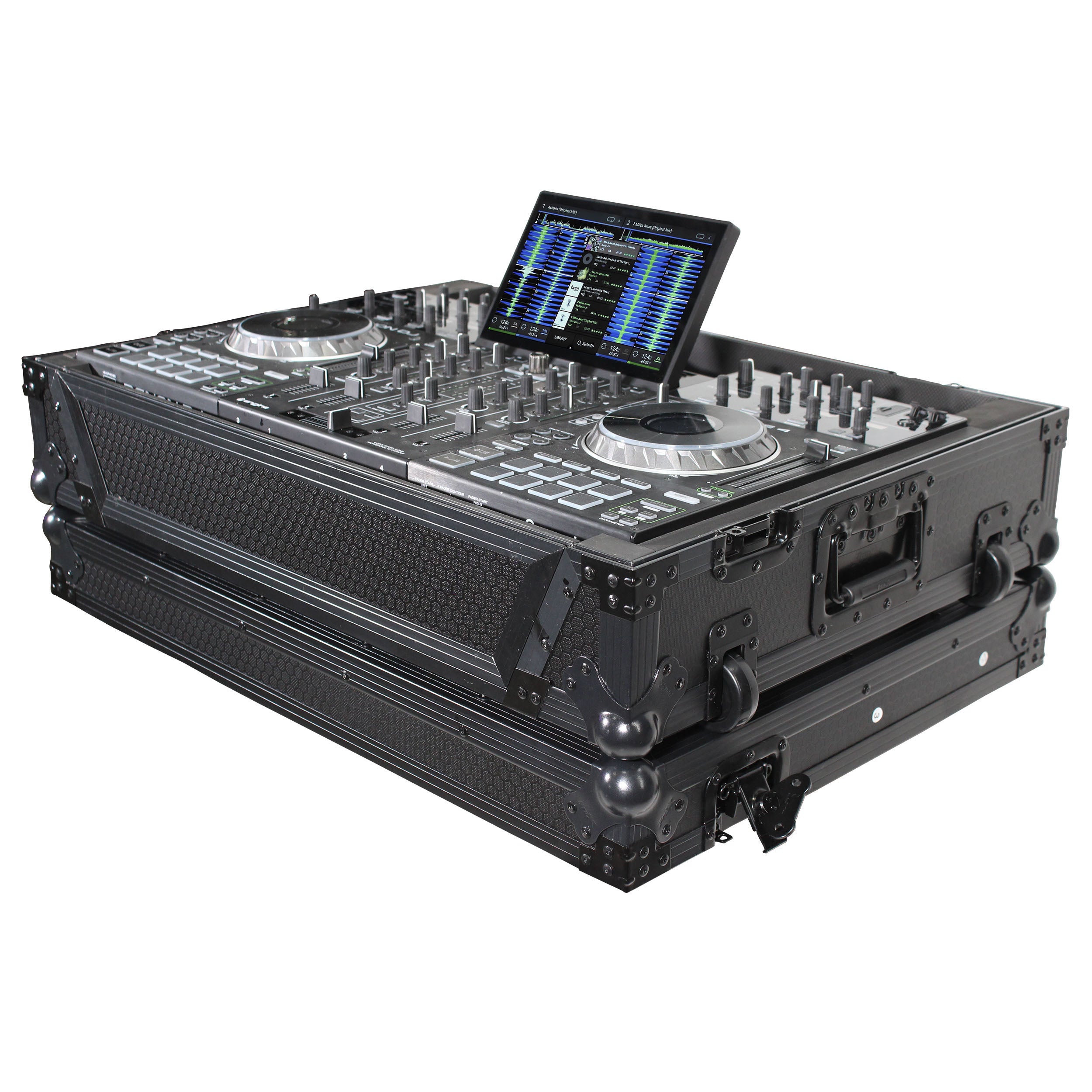 ProX ATA Flight Case For Pioneer PRIME 4 MK2 DJ Controller with 1U Rack Space and Wheels