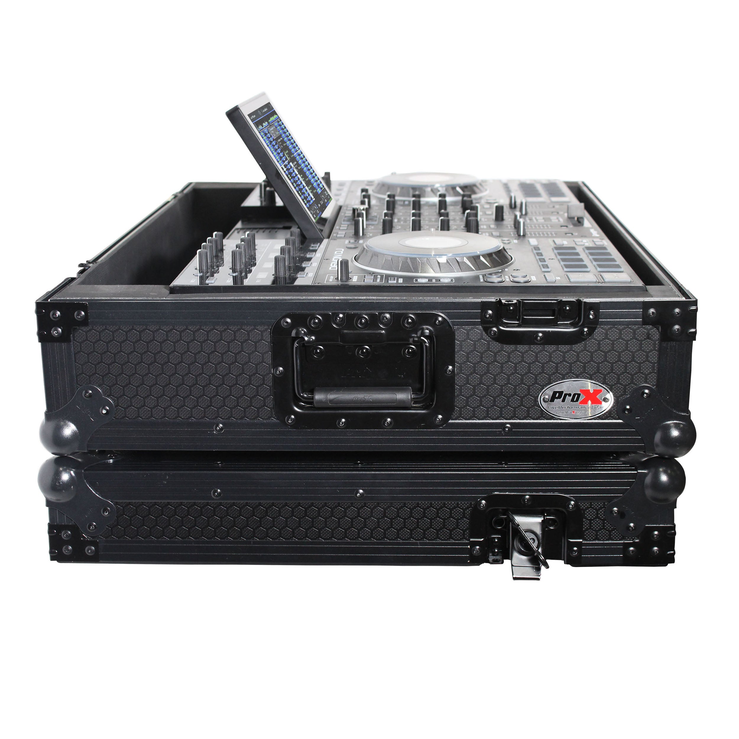 ProX ATA Flight Case For Pioneer PRIME 4 MK2 DJ Controller with 1U Rack Space and Wheels