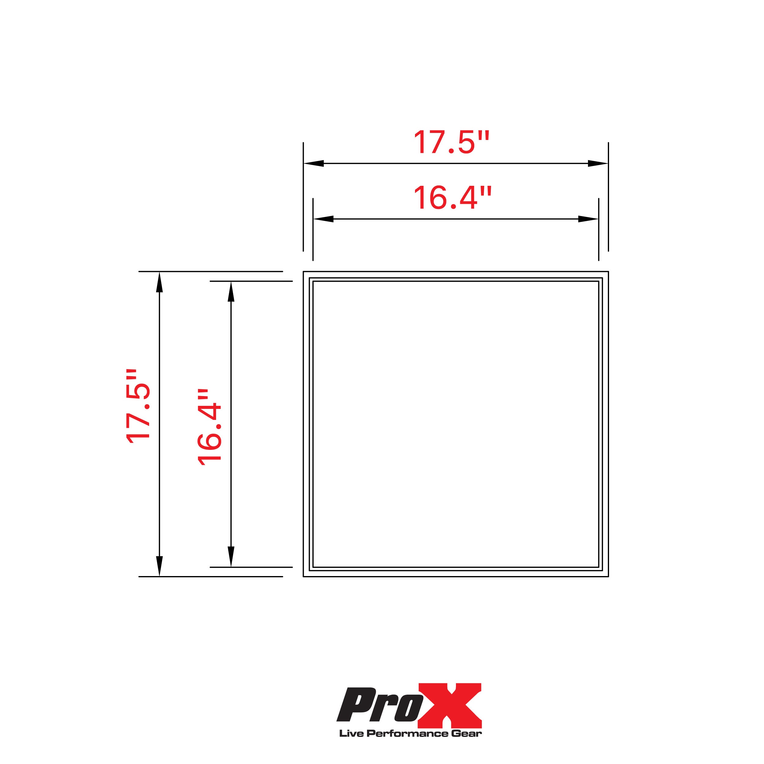 ProX ATA Utility Flight Travel Heavy-Duty Storage Road Case with 4" in casters – 18"x18"x18' Exterior