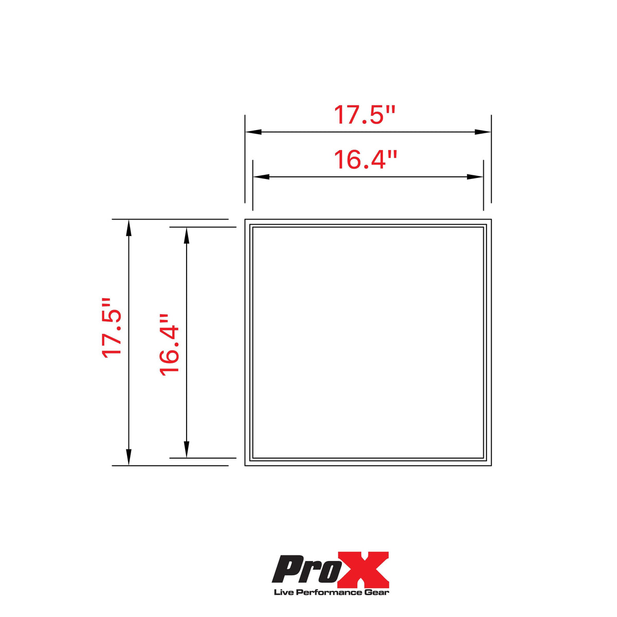 ProX ATA Utility Flight Travel Heavy-Duty Storage Road Case with 4" in casters – 18"x18"x18' Exterior.