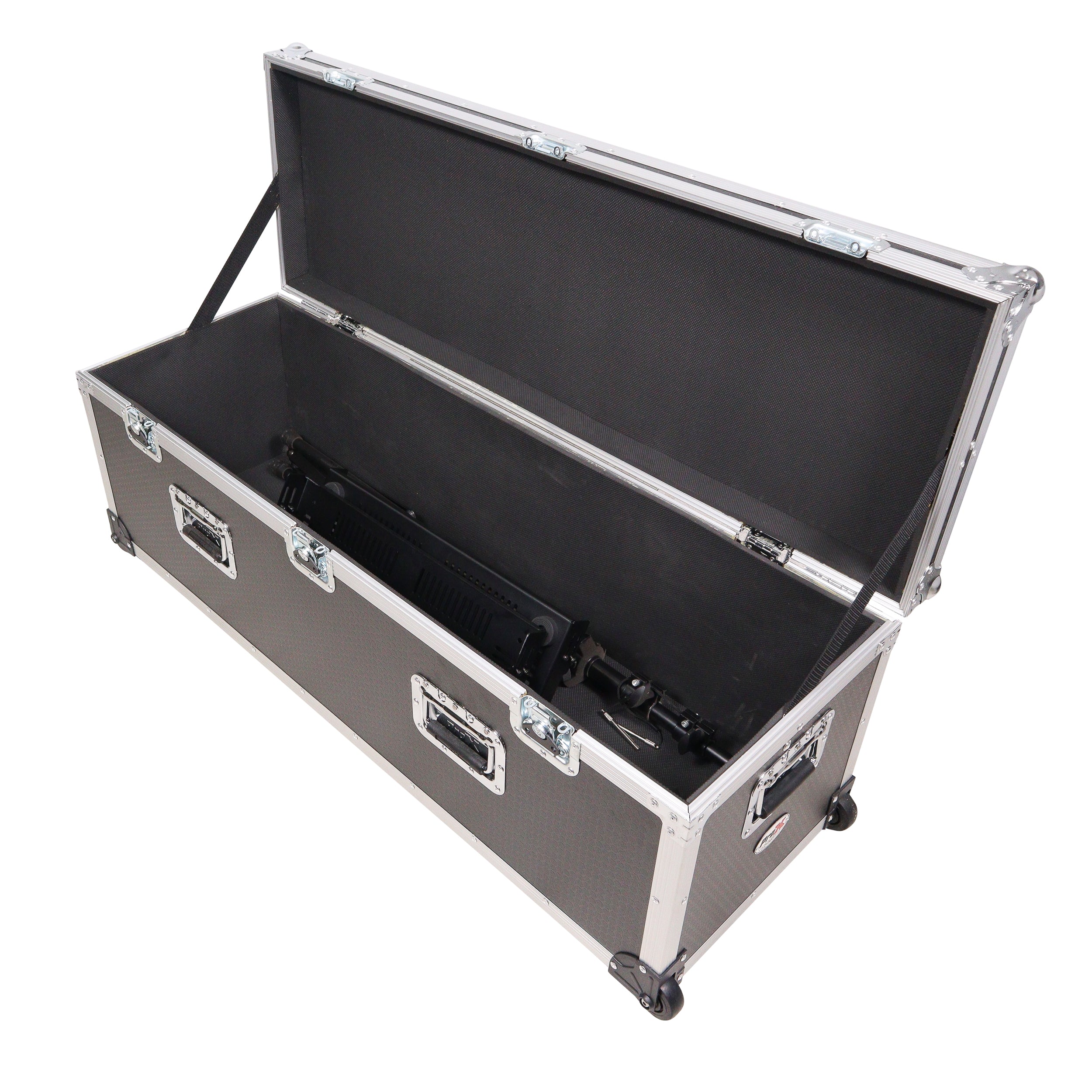ProX ATA Utility Flight Travel Heavy-Duty Storage Road Case with Low Profile Wheels – 48x16x16 in. Exterior