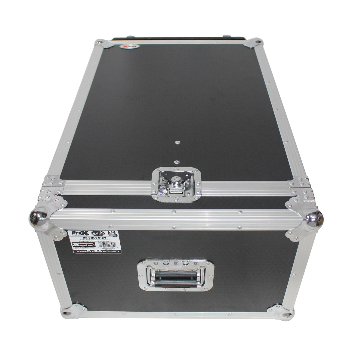 ProX ATA Digital Audio Mixer Flight Case for Yamaha QL1 Mixer CaseConsole with Doghouse compartment and Caster wheels.