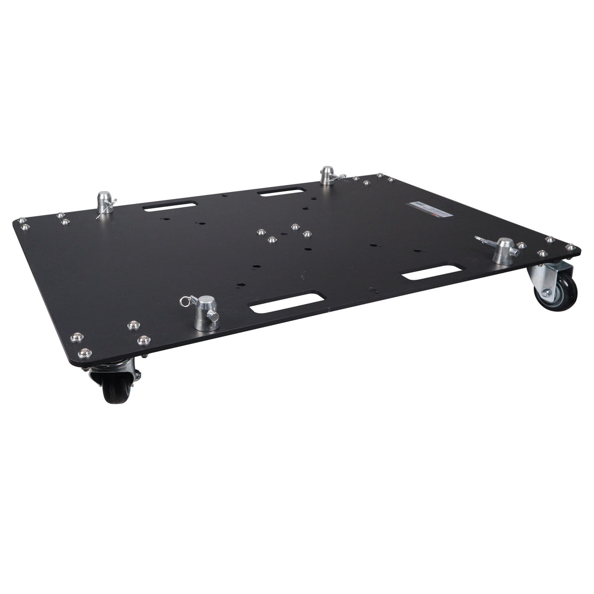 ProX 24 x 30 inch Rolling Base Plate for Rapid Grid Modular Truss System with locking casters - Black Finish.