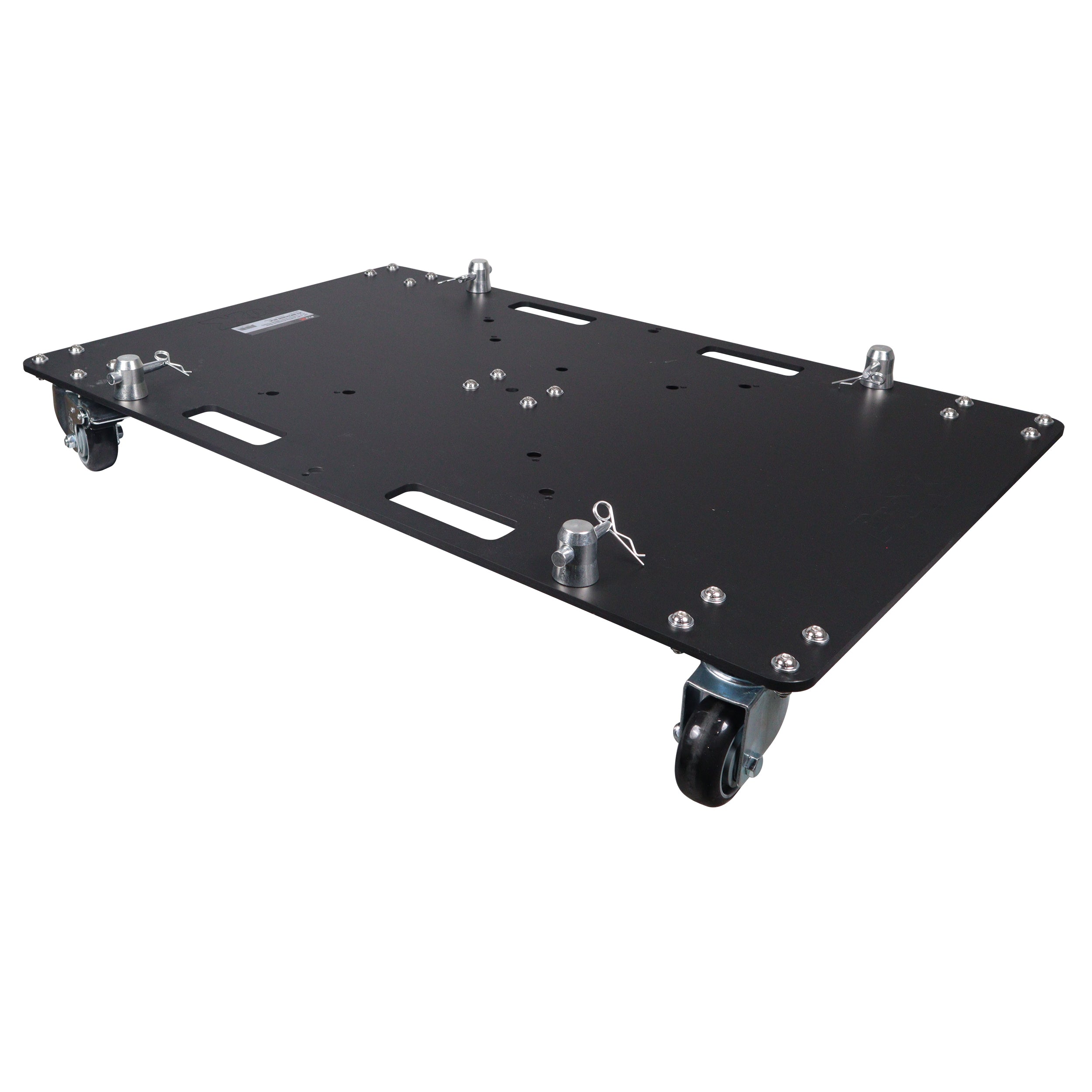 ProX 24 x 30 inch Rolling Base Plate for Rapid Grid Modular Truss System with locking casters - Black Finish