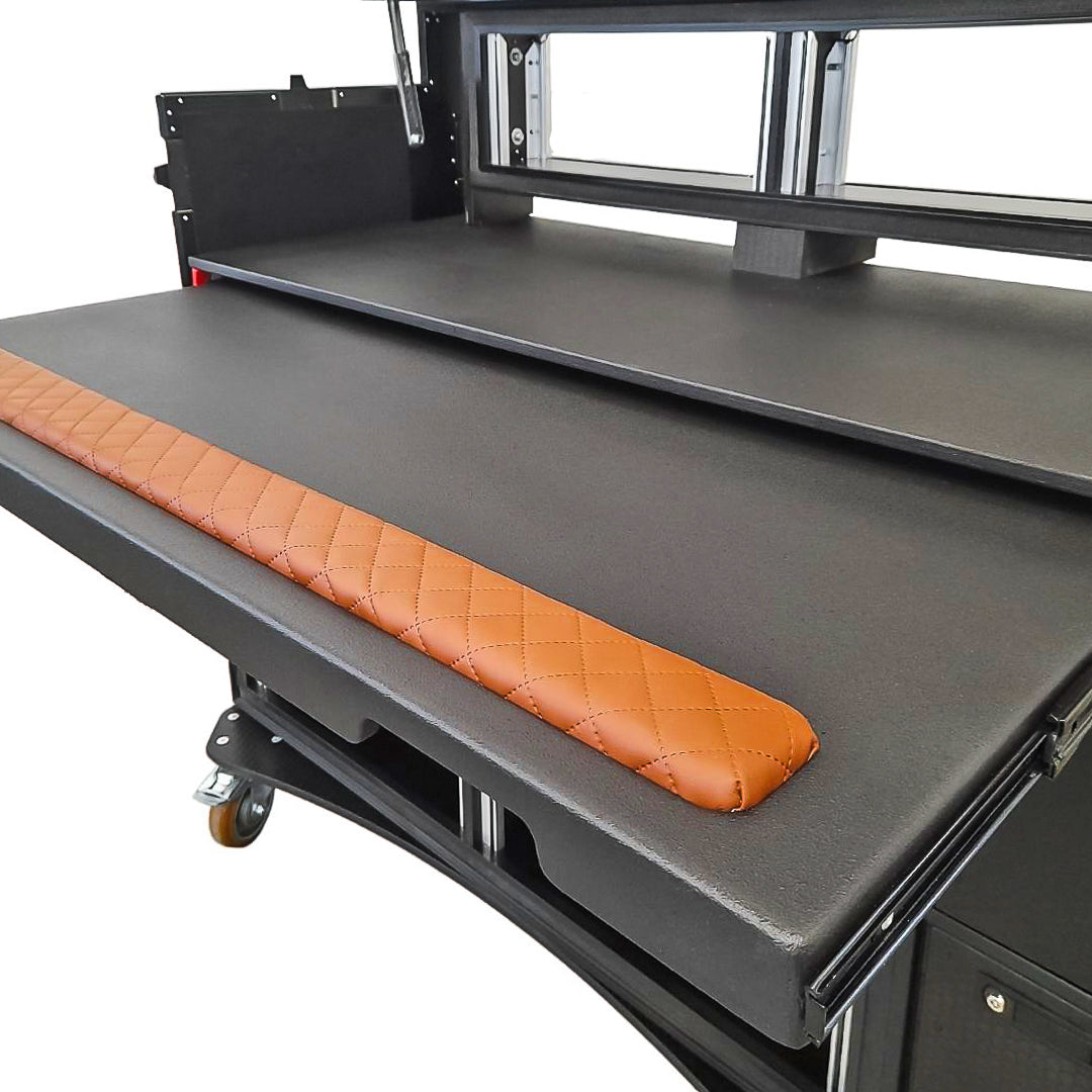 ProX Mobile AV Broadcasting Streaming Recording Studio Workstation Case with 2x 4U Top 2x 12U Bottom Black Finish