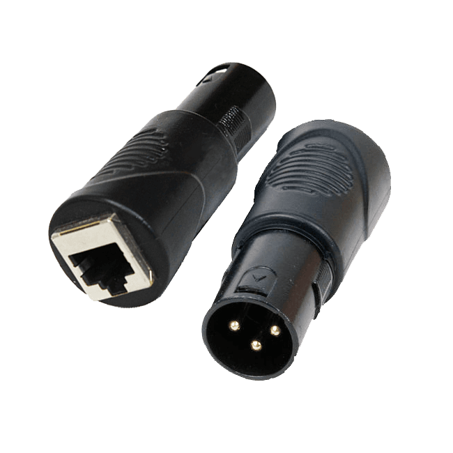 ProX Cat 5/6 RJ45 to 3 Pin Male DMX Connector/Adapter.
