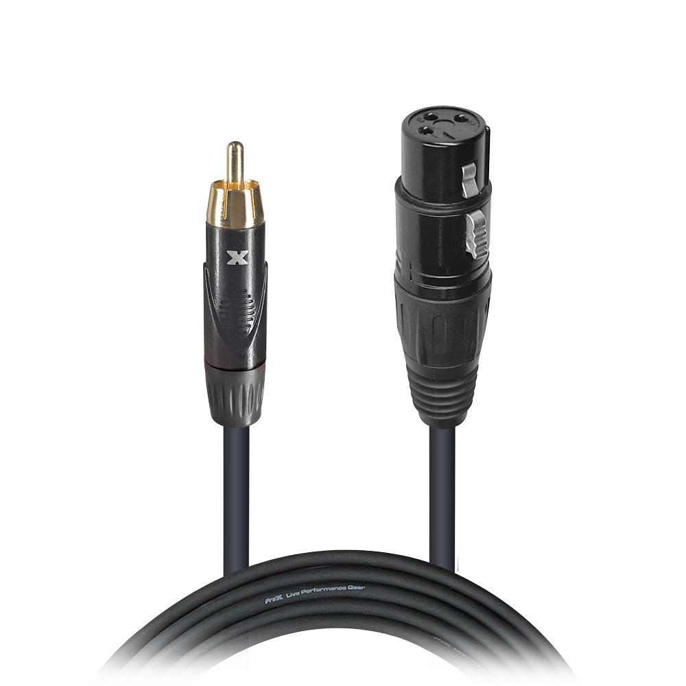 ProX 5 Ft. Unbalanced RCA to XLR3-F High Performance Audio Cable