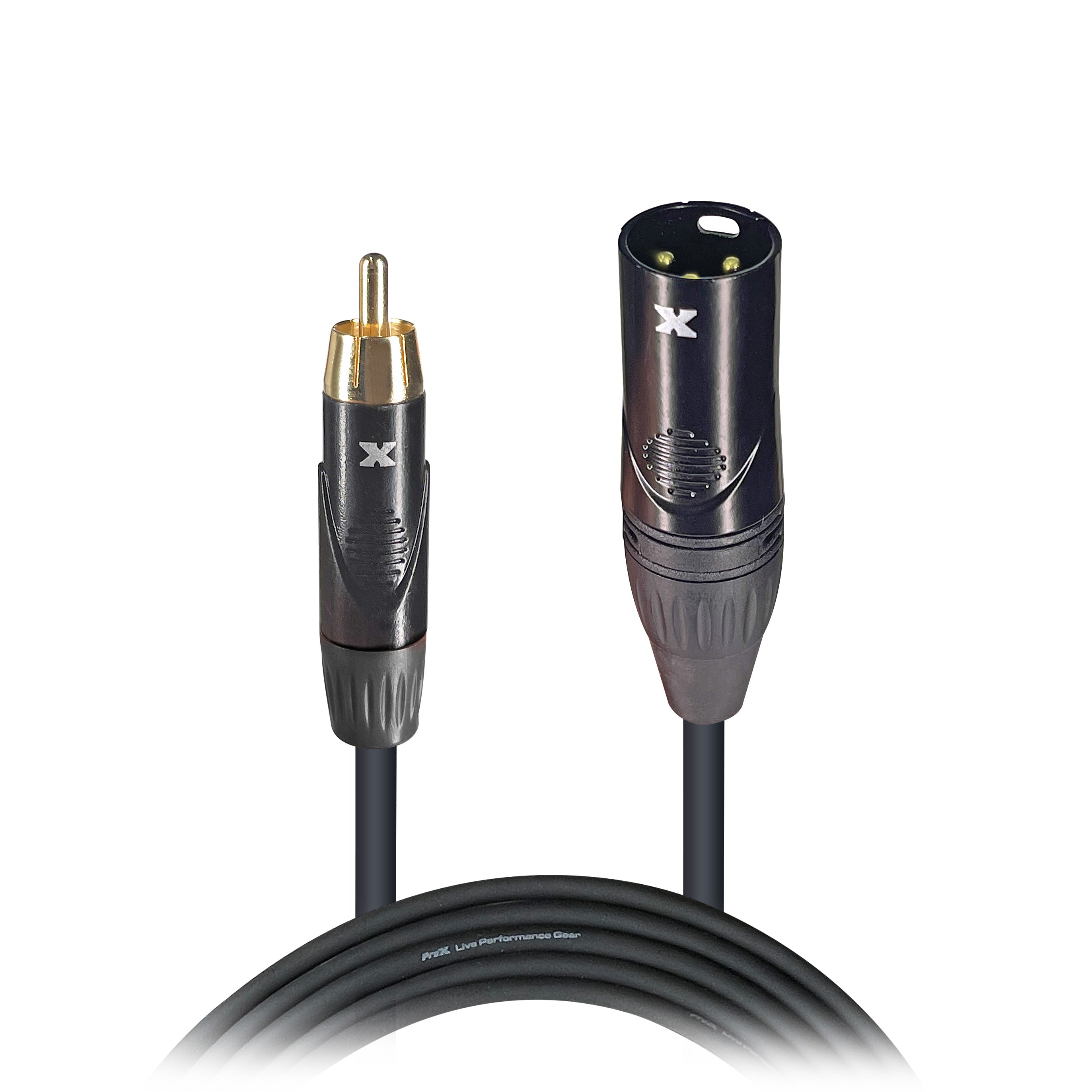 ProX 10' Ft. High Performance XLR Male to RCA Male Unbalanced Audio Cable