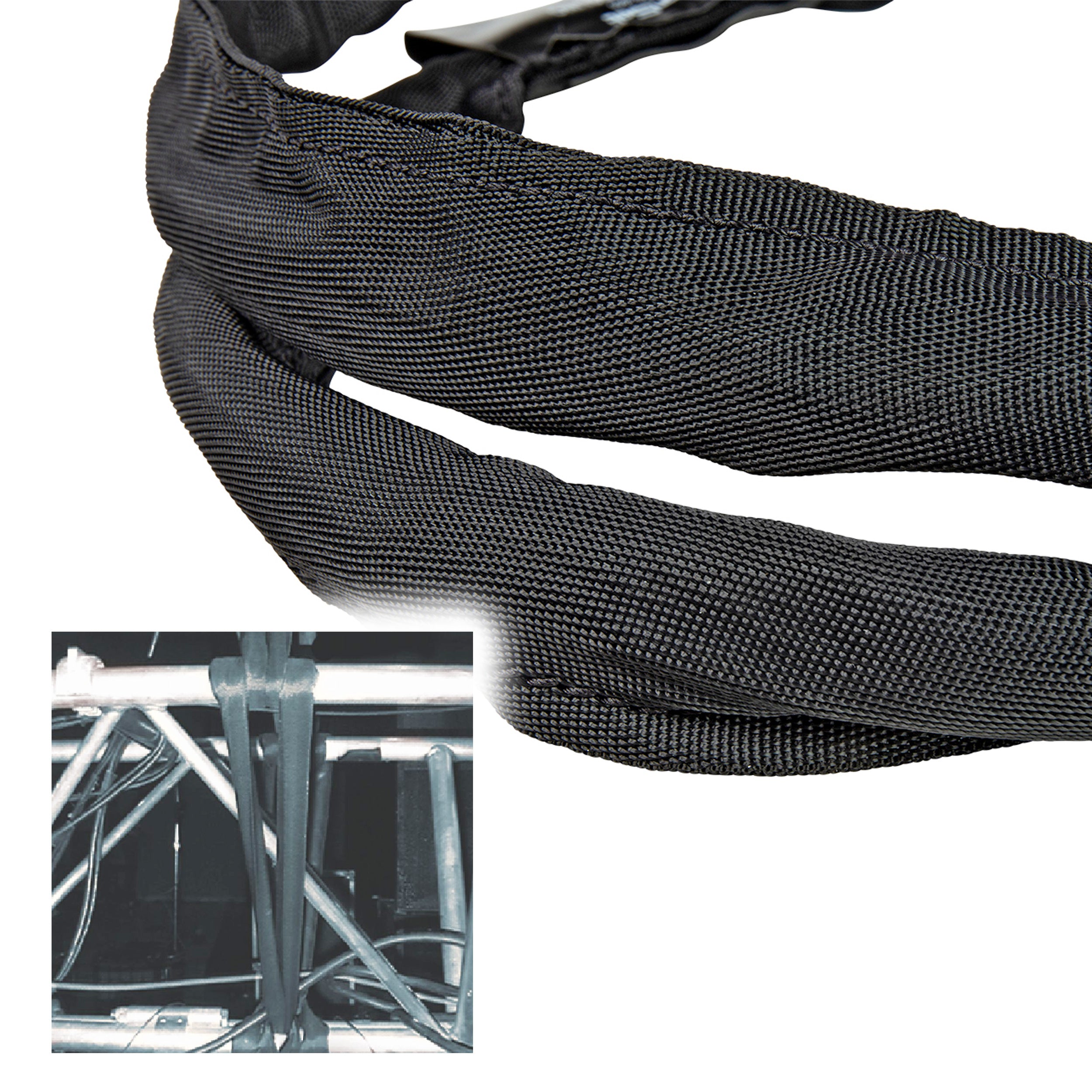 ProX 6ft SpanSet slings truss rigging SteelTex™ Round Stage with aircraft steel cable inside - Made in USA