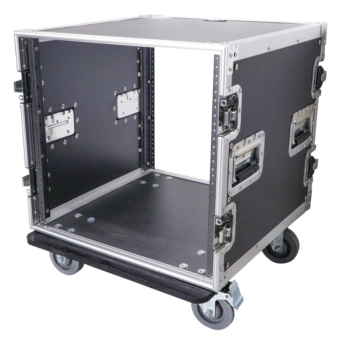 ProX 10U Rack Space ATA Style Flight Case 19 Inch Depth with 4" Casters.