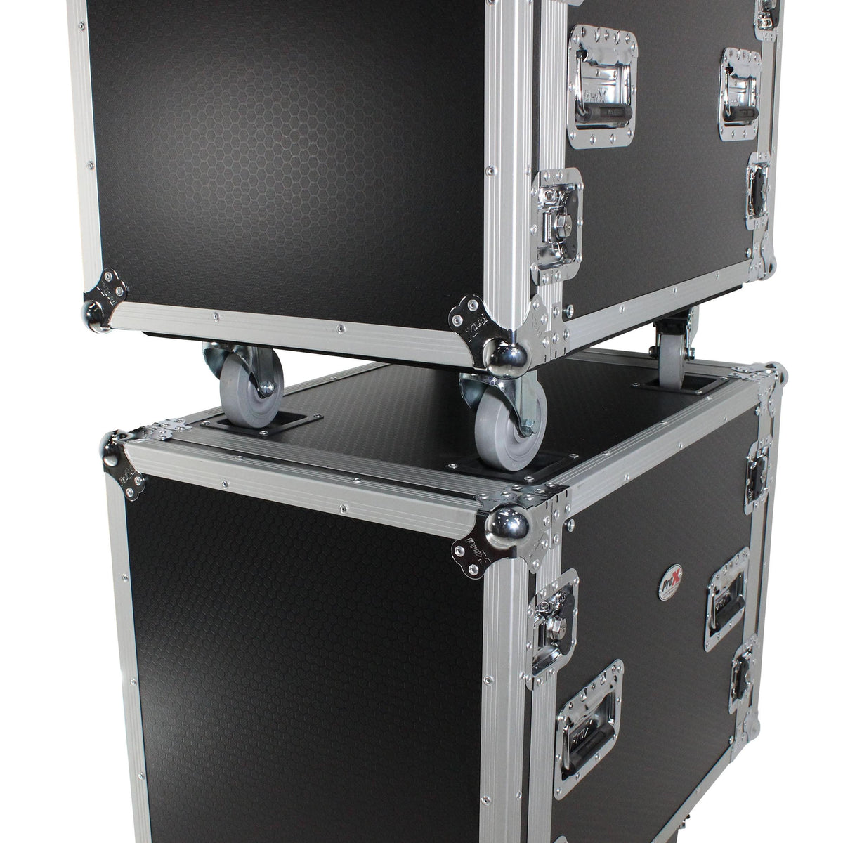 ProX 18U Space Amp Rack Mount ATA Flight Case 24 Inch Depth W-Casters.