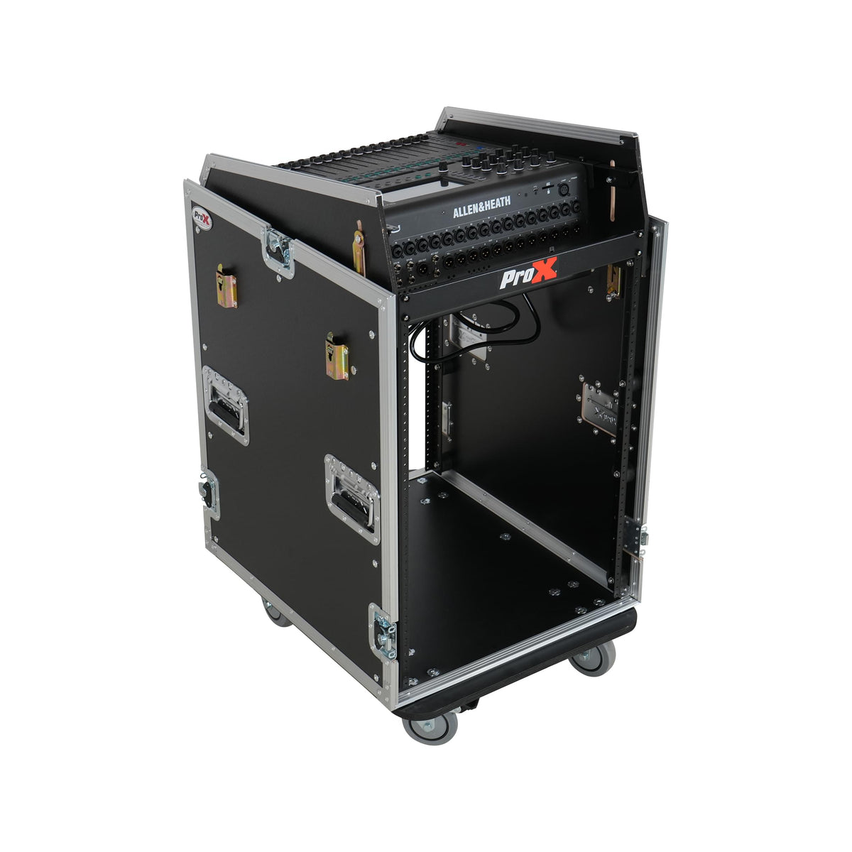 ProX Universal 19 Rack-mount Mixer with 13U Top and 16U Front with 2 Side Work Tables.