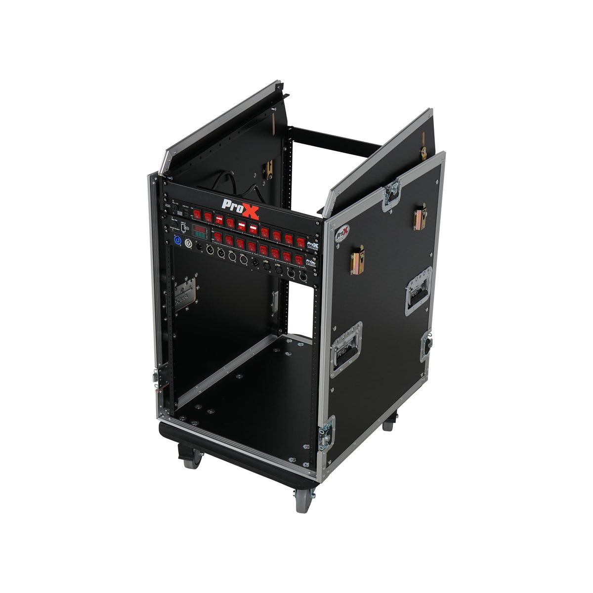 ProX Universal 19 Rack-mount Mixer with 13U Top and 16U Front with 2 Side Work Tables